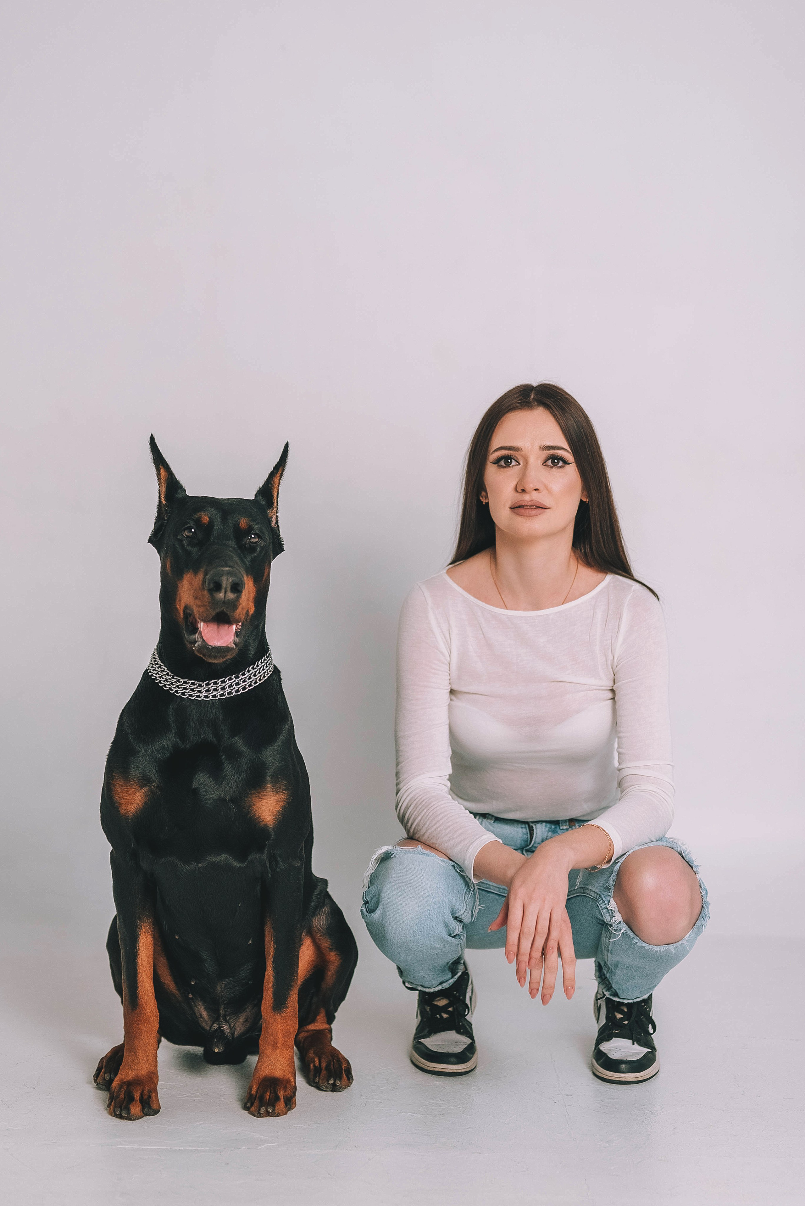 Фотосессия с доберманом. Семейный, детский фотограф в Воронеже Анна Никитина
