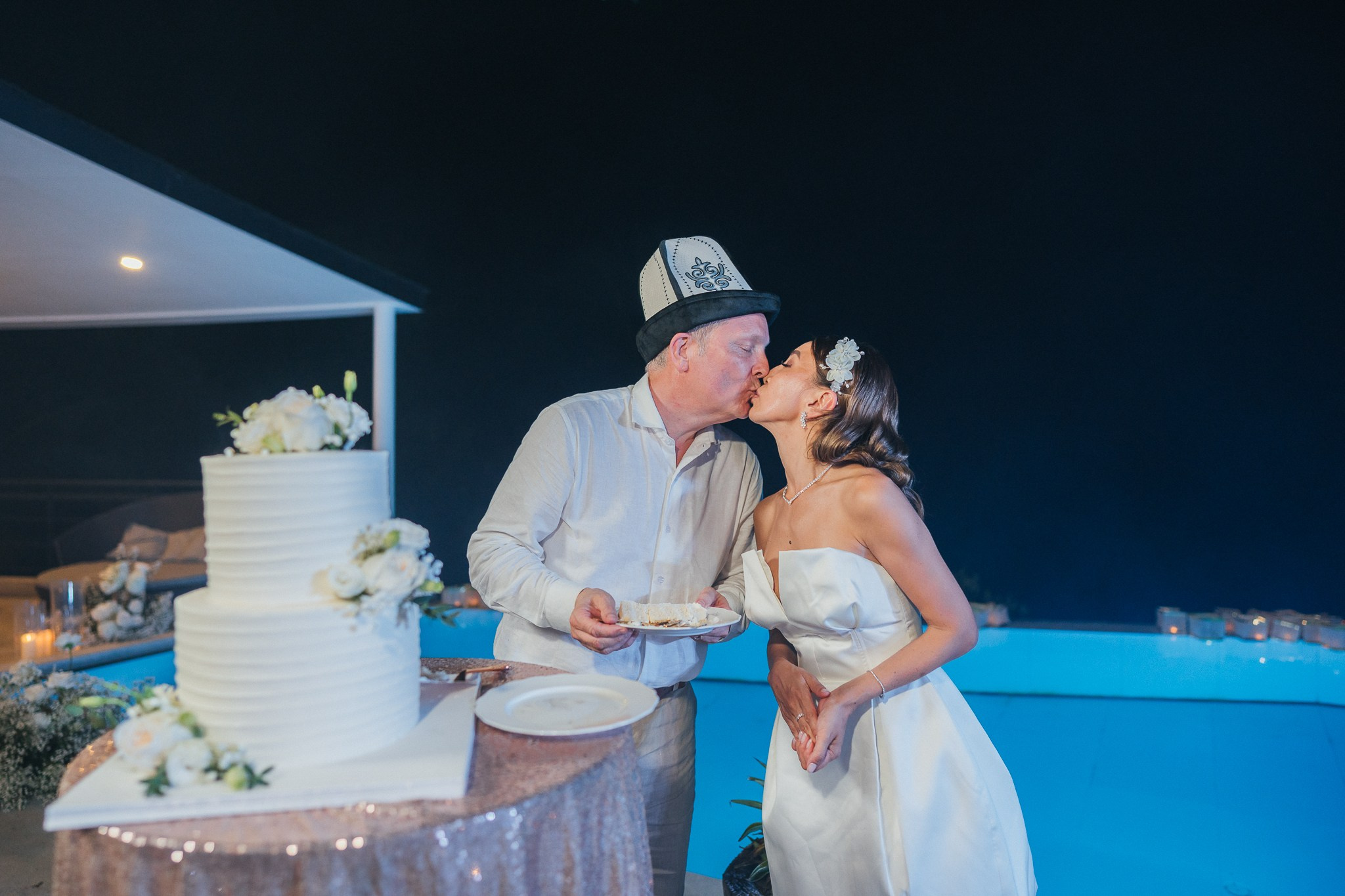 Luxury tropical wedding decoration at a private villa in Koh Samui