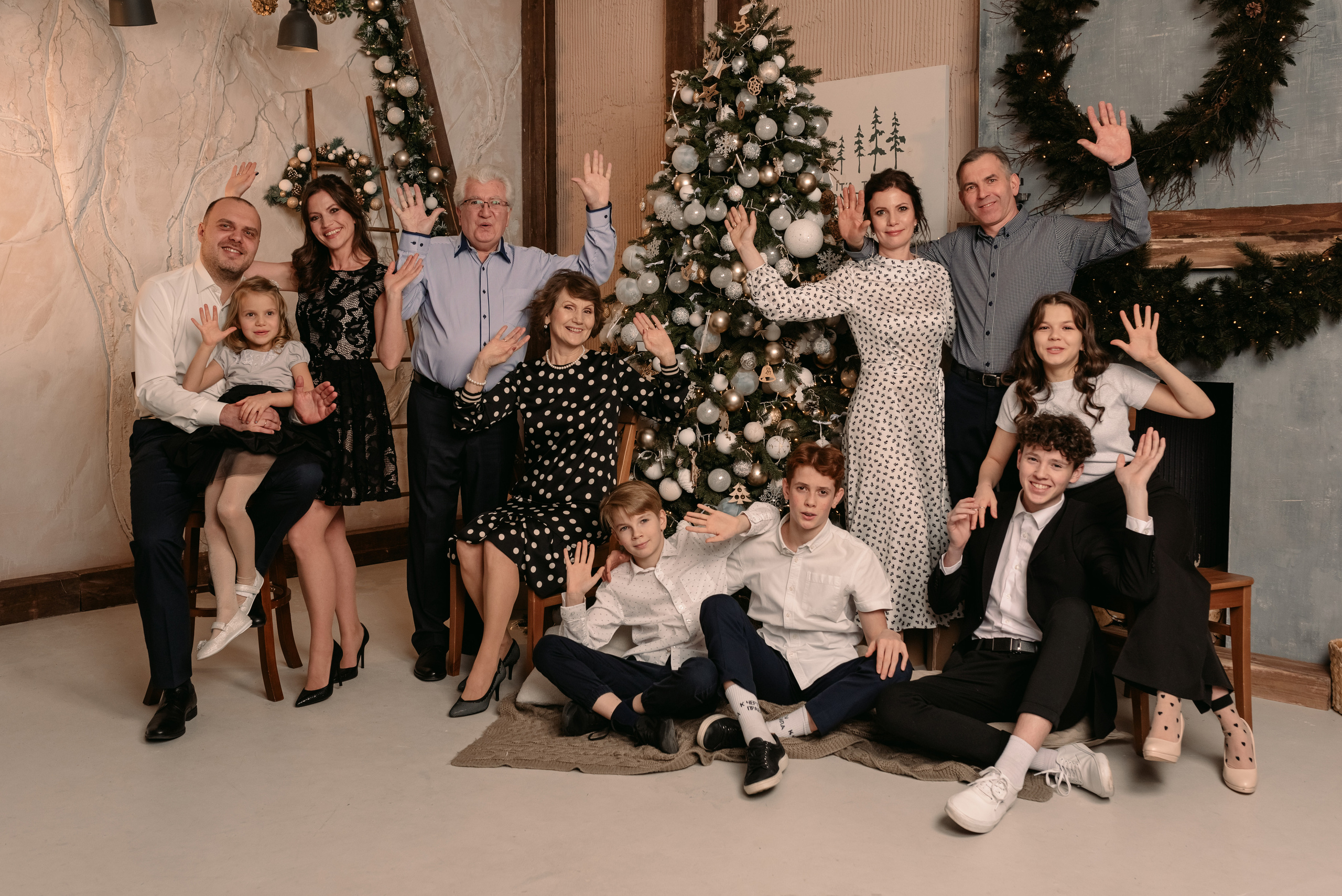 Фотосессия большой семьи. Фотограф Юлия Кондратьева
