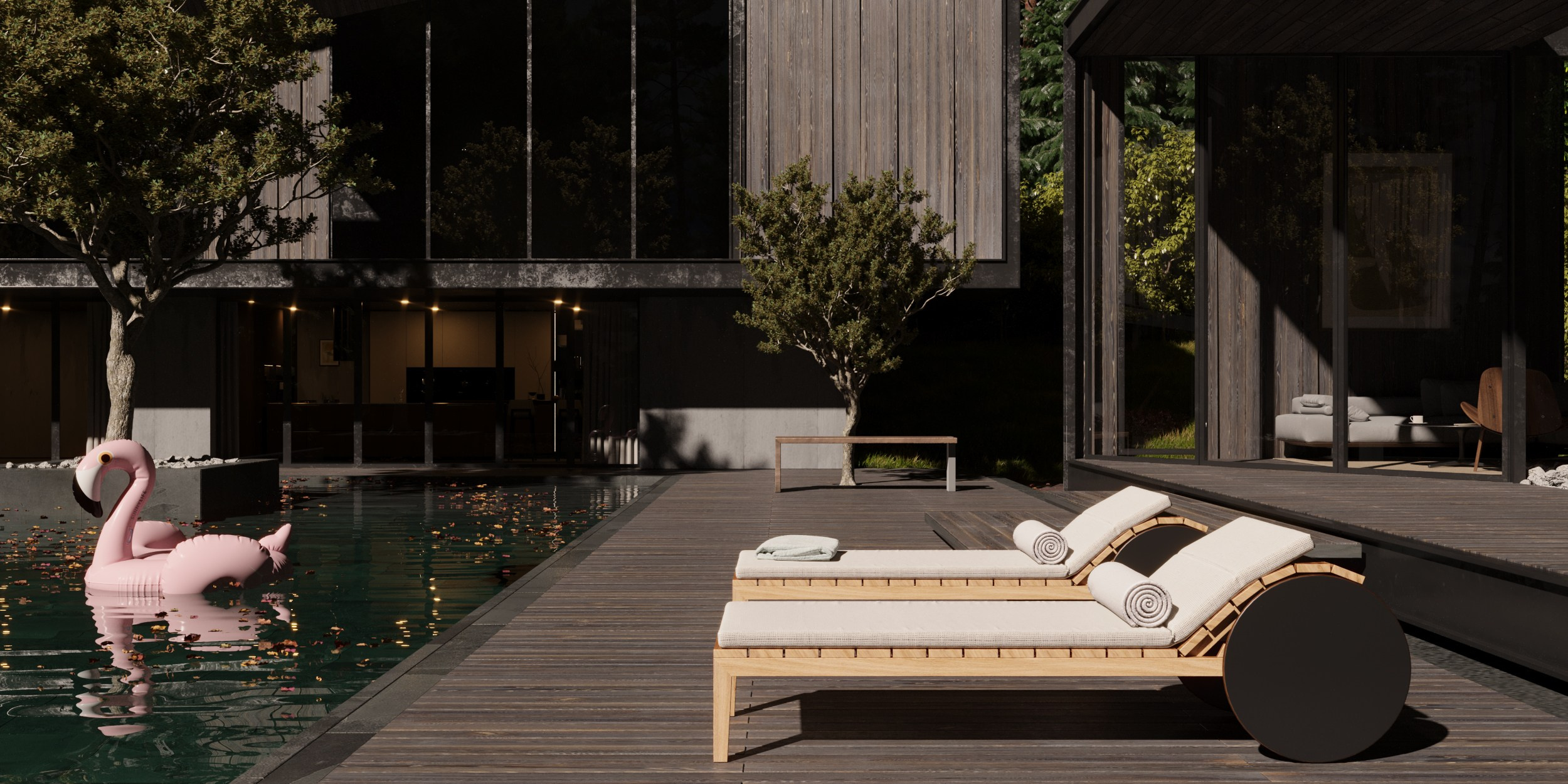 Y/A/O RESIDENCE. 3D визуализация интерьера и архитектурной среды