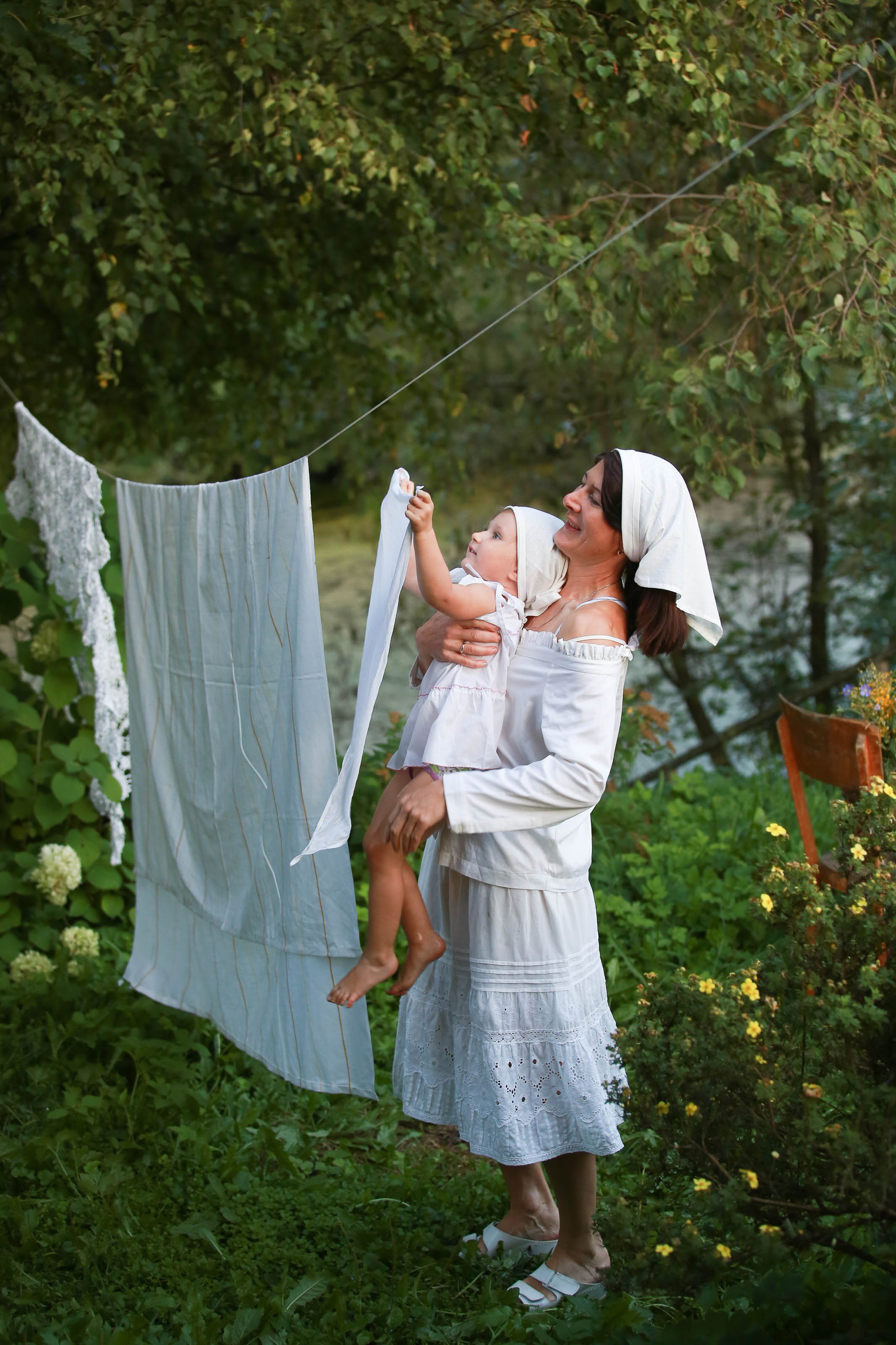 Проект «Ретро стирка на реке». Семейный и детский фотограф в Москве Мария Быкова