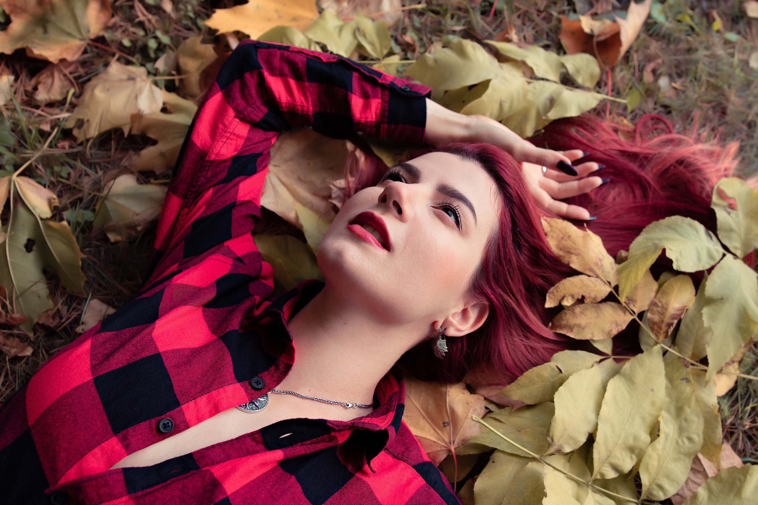 Осенняя фотосессия в лесу прогулка