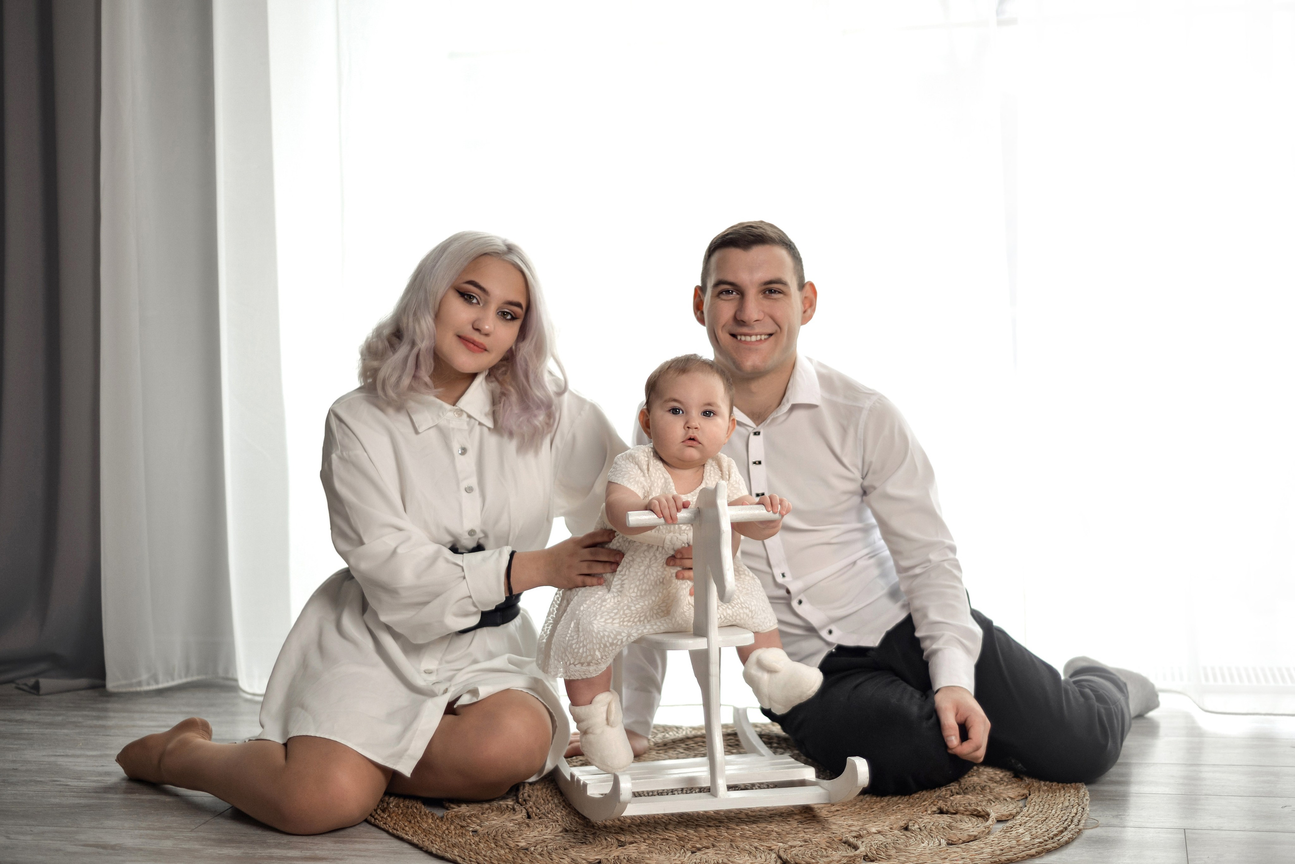 Семейная (Данил, Даша, Аделина) в студии Константа. Семейный и свадебный фотограф Галина Абакумова, фотосессии в Белгороде