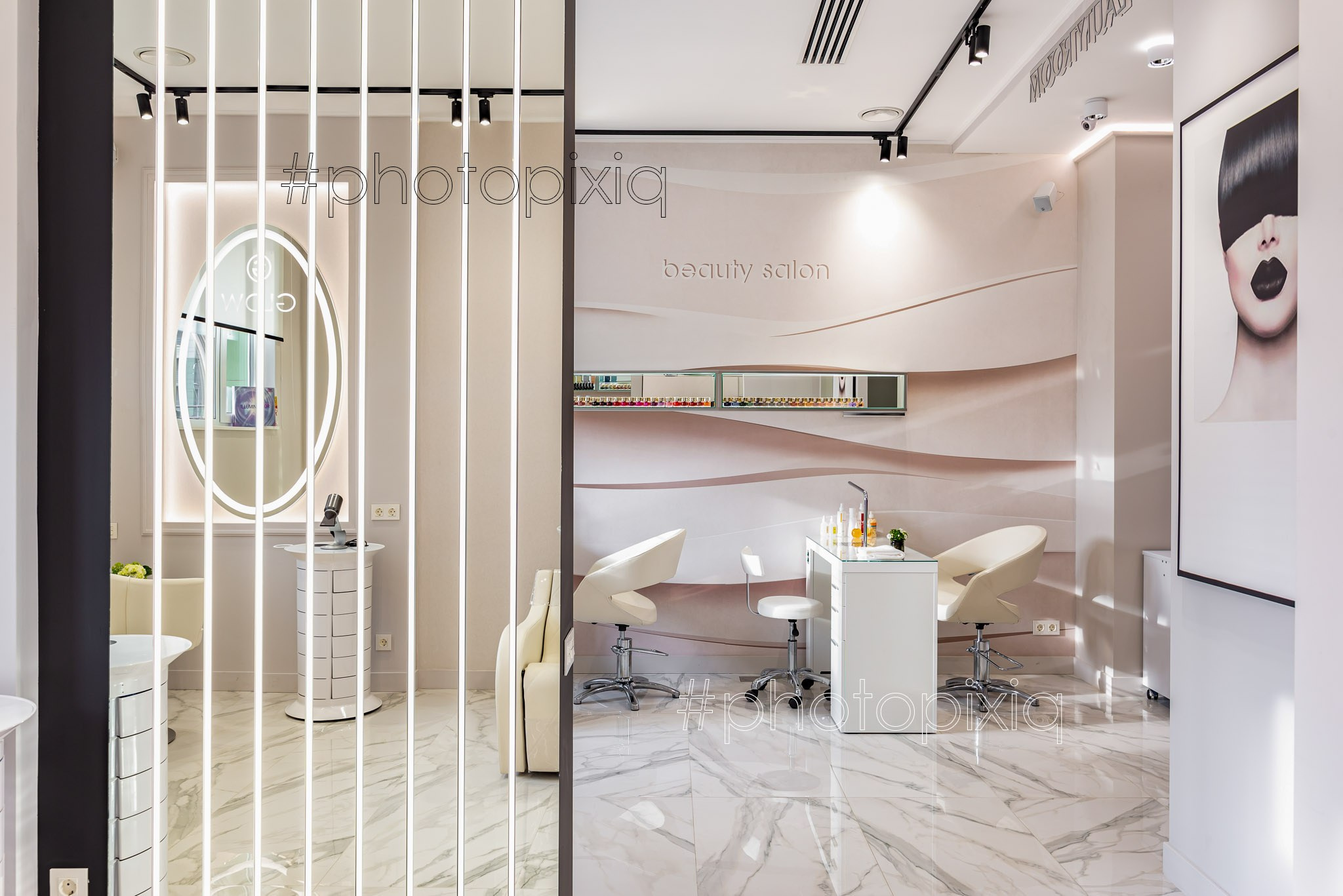 Интерьерная съёмка салона красоты GLOW. Интерьерная съёмка и виртуальные туры — Интерьерный фотограф Кузнецов Сергей (photopixiq)