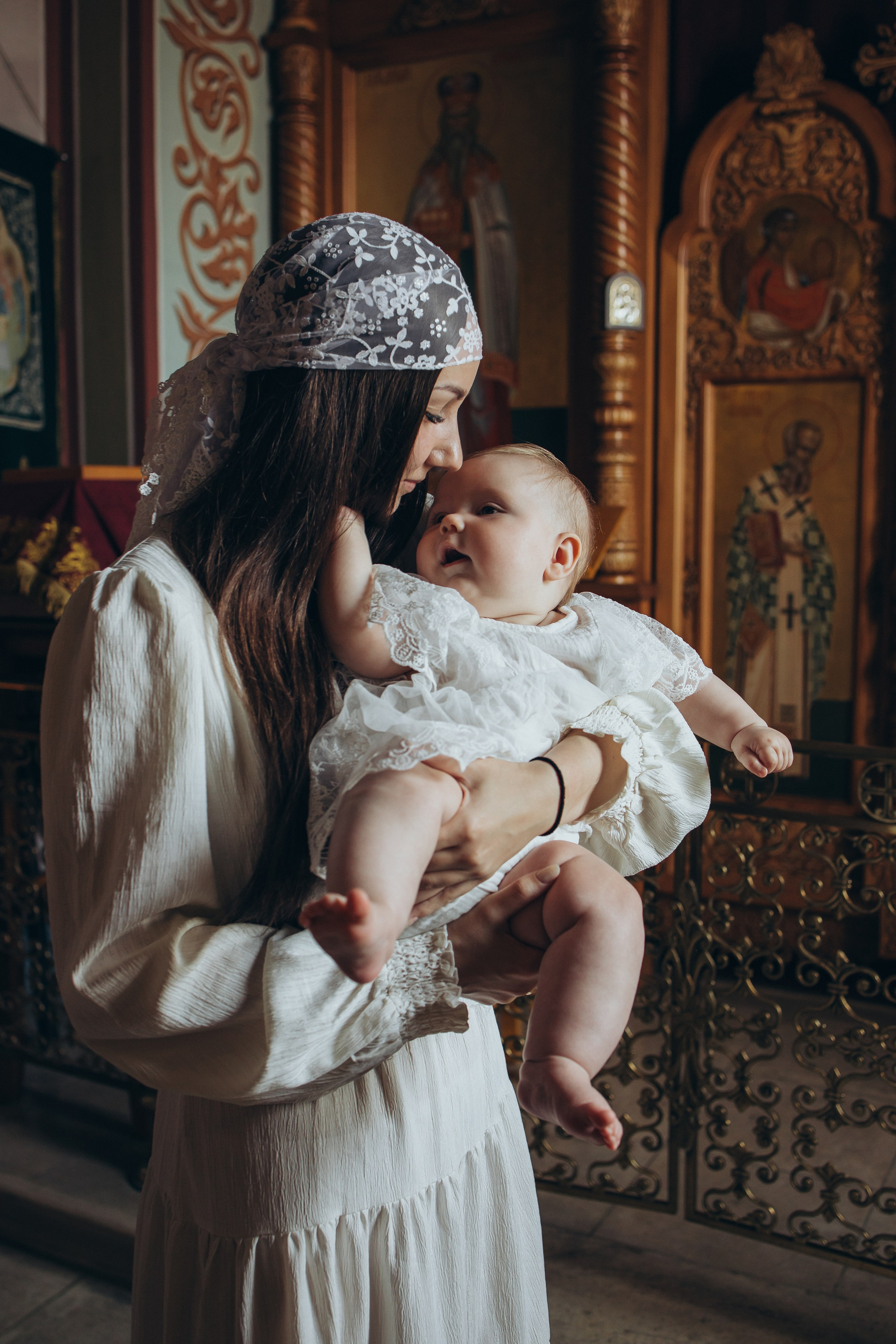 Таинство Крещения Деи в церкви Троицы Живоначальной в Карабанове. Детский и семейный фотограф в Пушкино, Мытищи, Москва Сергеева Светлана