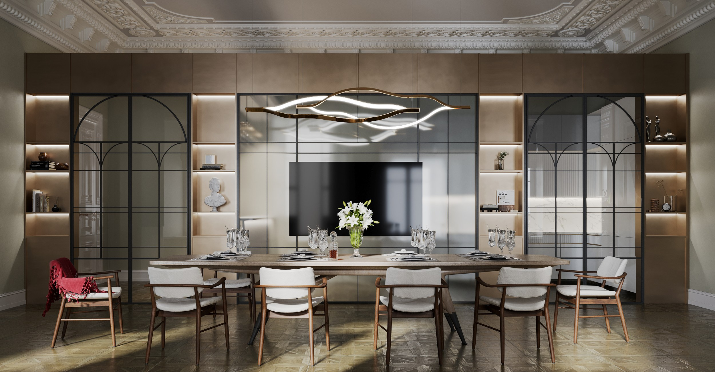 Визуализация в историческом фонде Москвы на Пречистенке. Клиент Parametric Box. Евгений Пырков — 3d визуализатор интерьеров и экстерьеров России