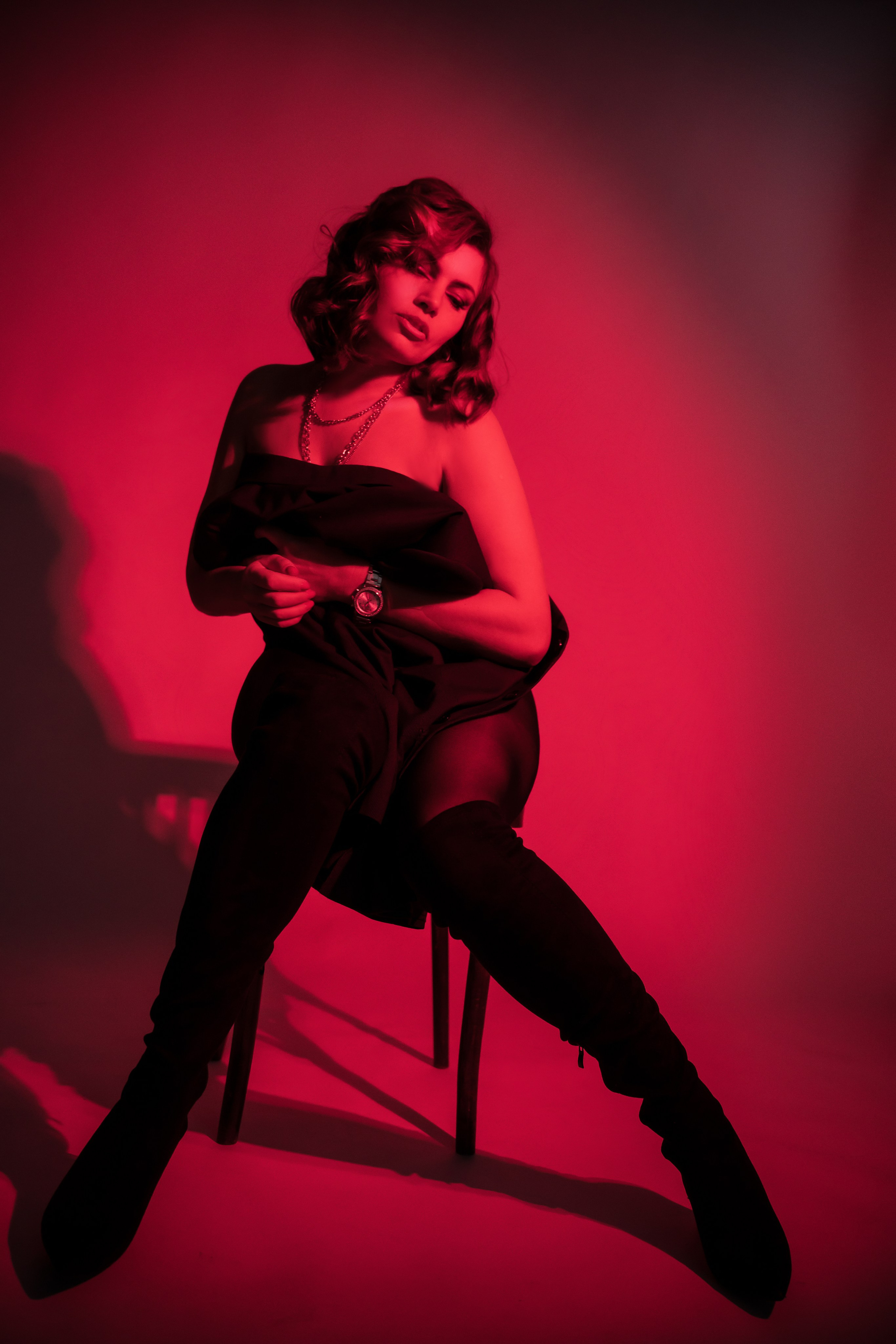 Фотосессия с цветным светом