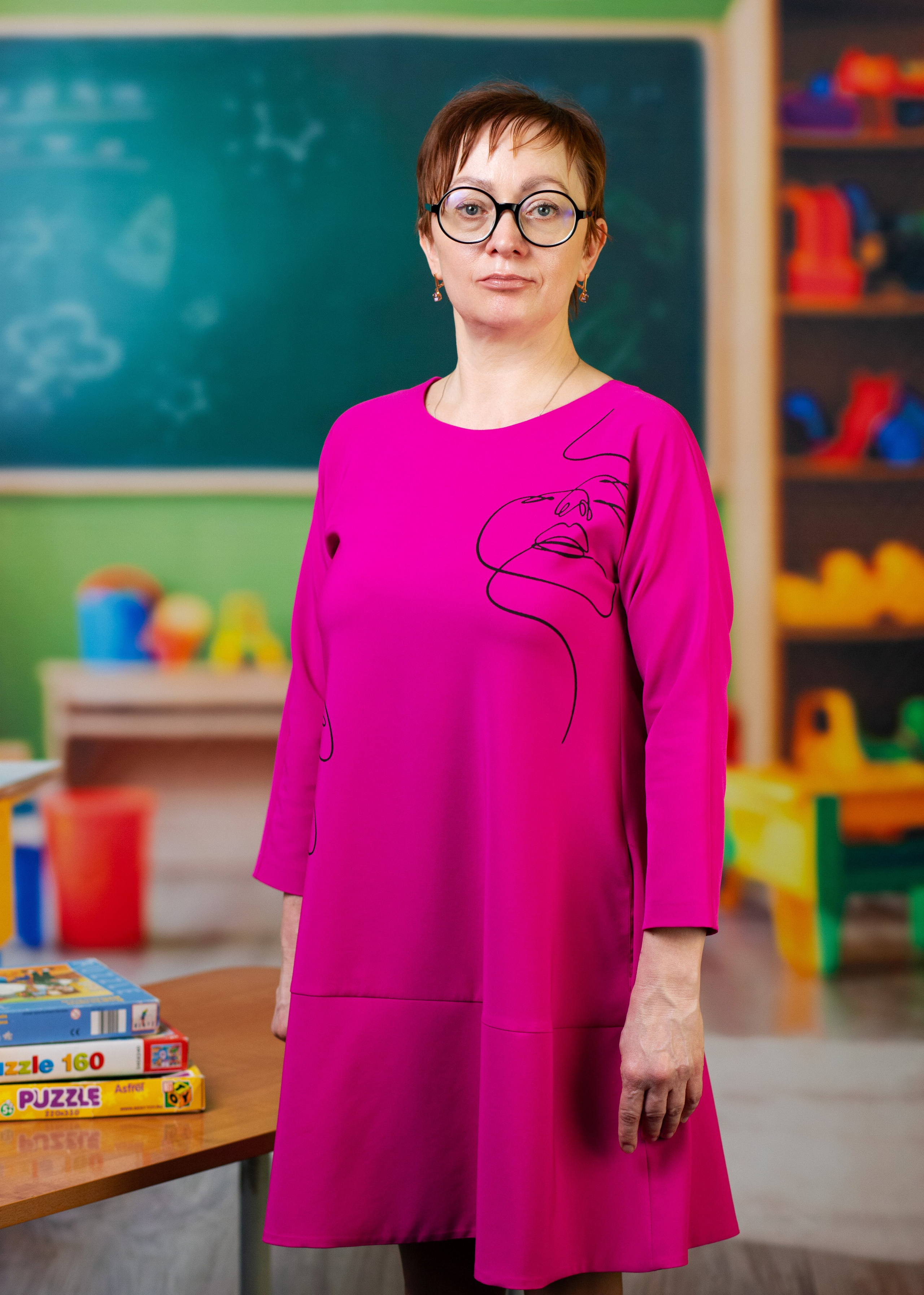 Воспитатель. Выпускная фотография. Детский сад