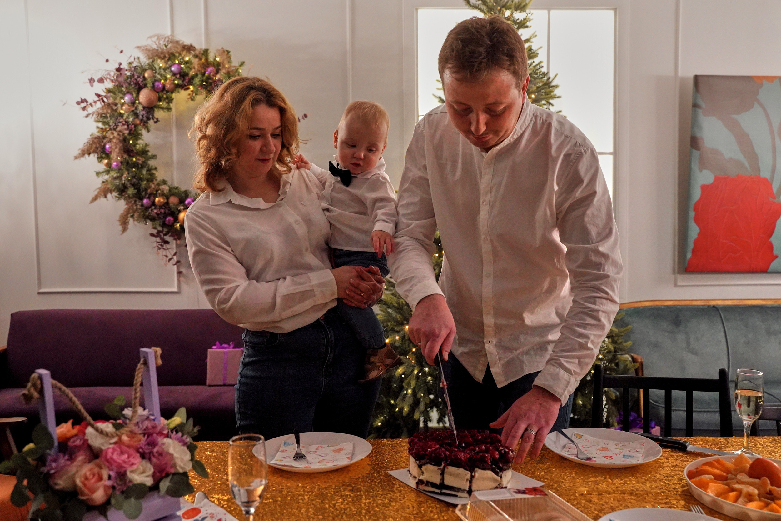 Годовасие малыша. Первый день рождения ребенка. Фотограф на праздник. Портретный фотограф в Москве Елена Капралова
