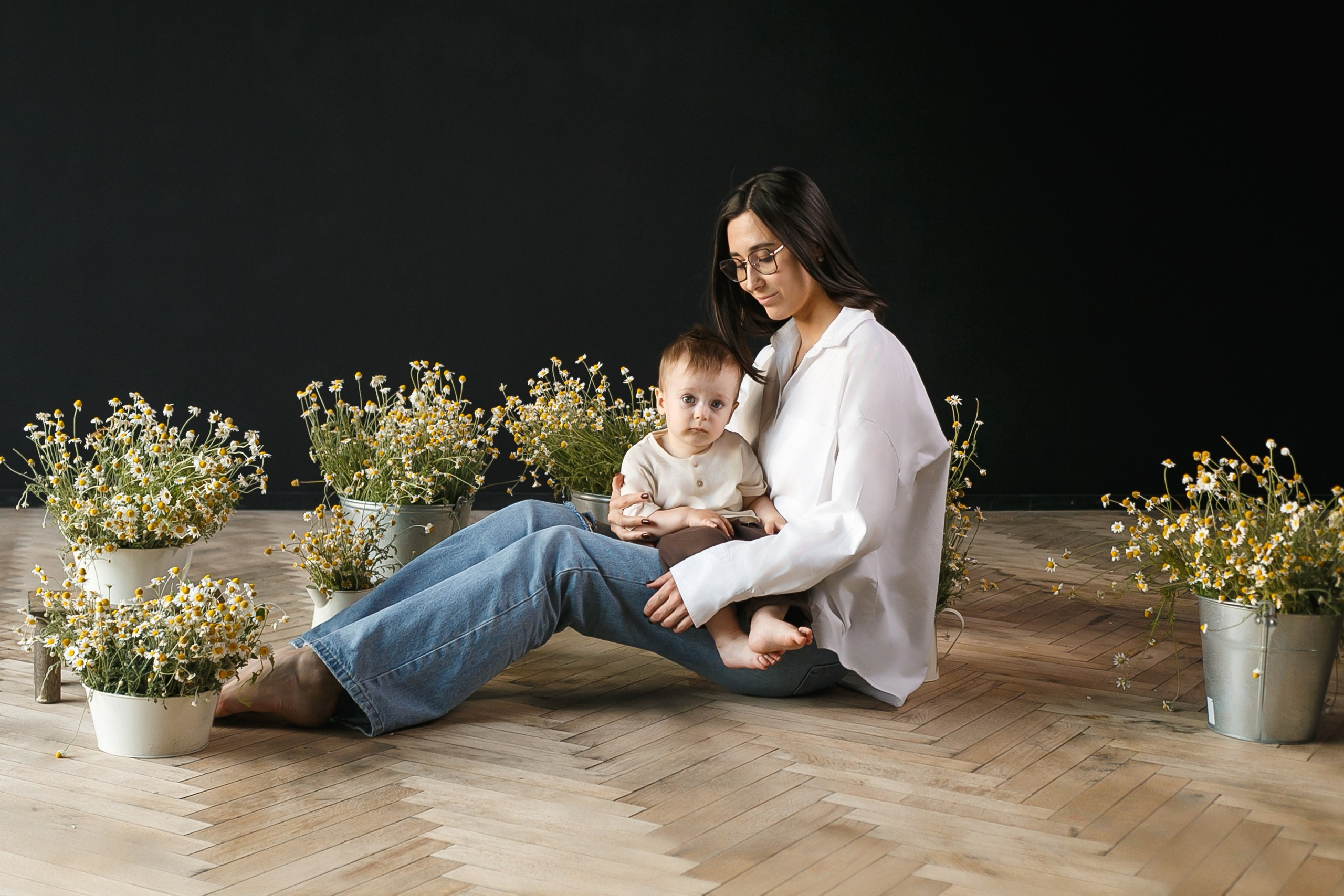 Тройняшки в ромашках. Событийный фотограф Максим Бескоровайновнов