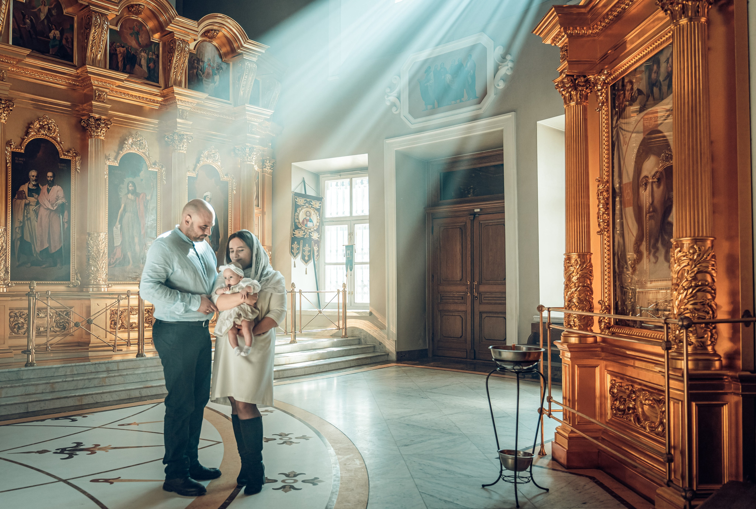 Крещение Ксении в храме Петра и Павла. Фотограф на Крещение Тула и Венчание в Туле, детский и семейный фотограф