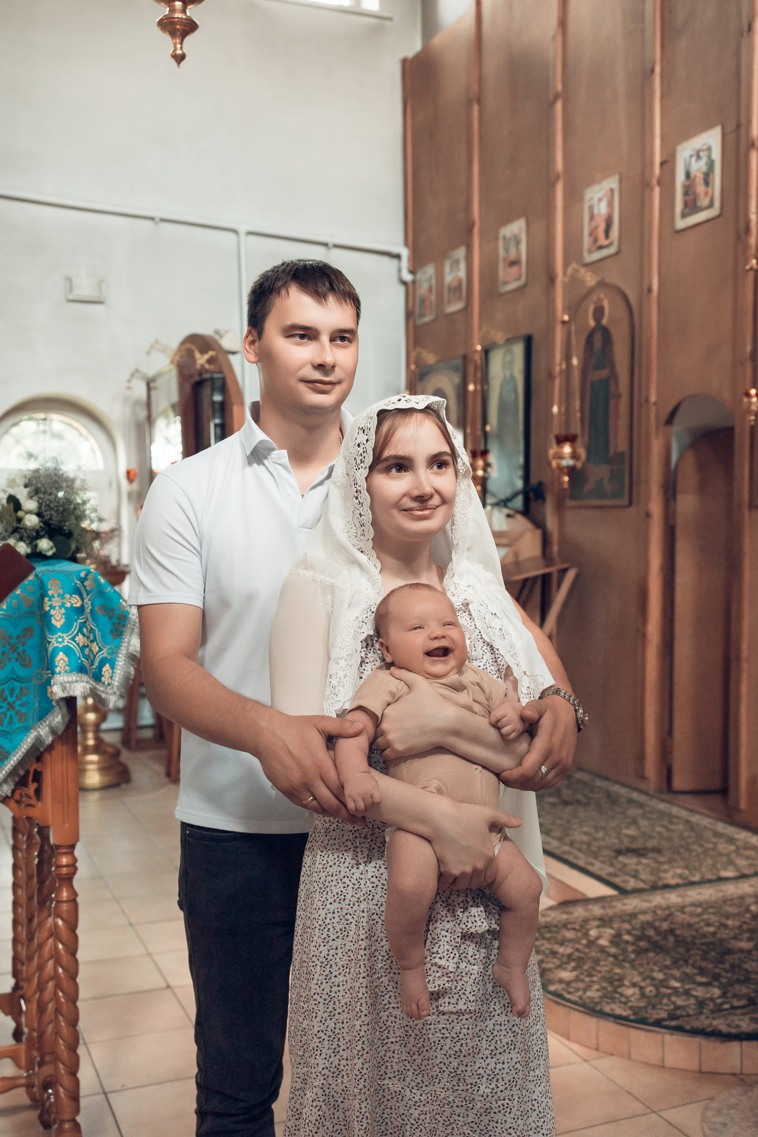 Таинство Крещения Анатолия. Церковь Троицы Живоначальной в Мурмино. Семейный фотограф в Рязани и Рязанской области