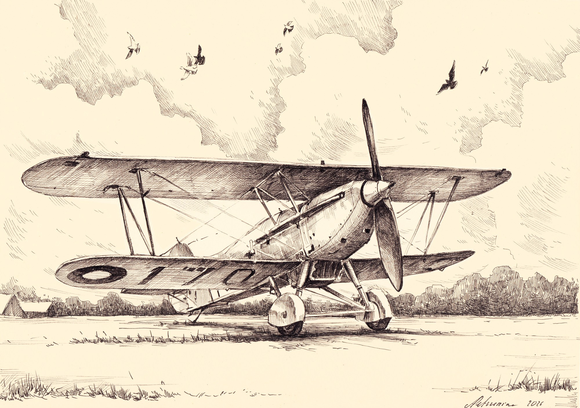 Авиация. Художник Александр Петрунин