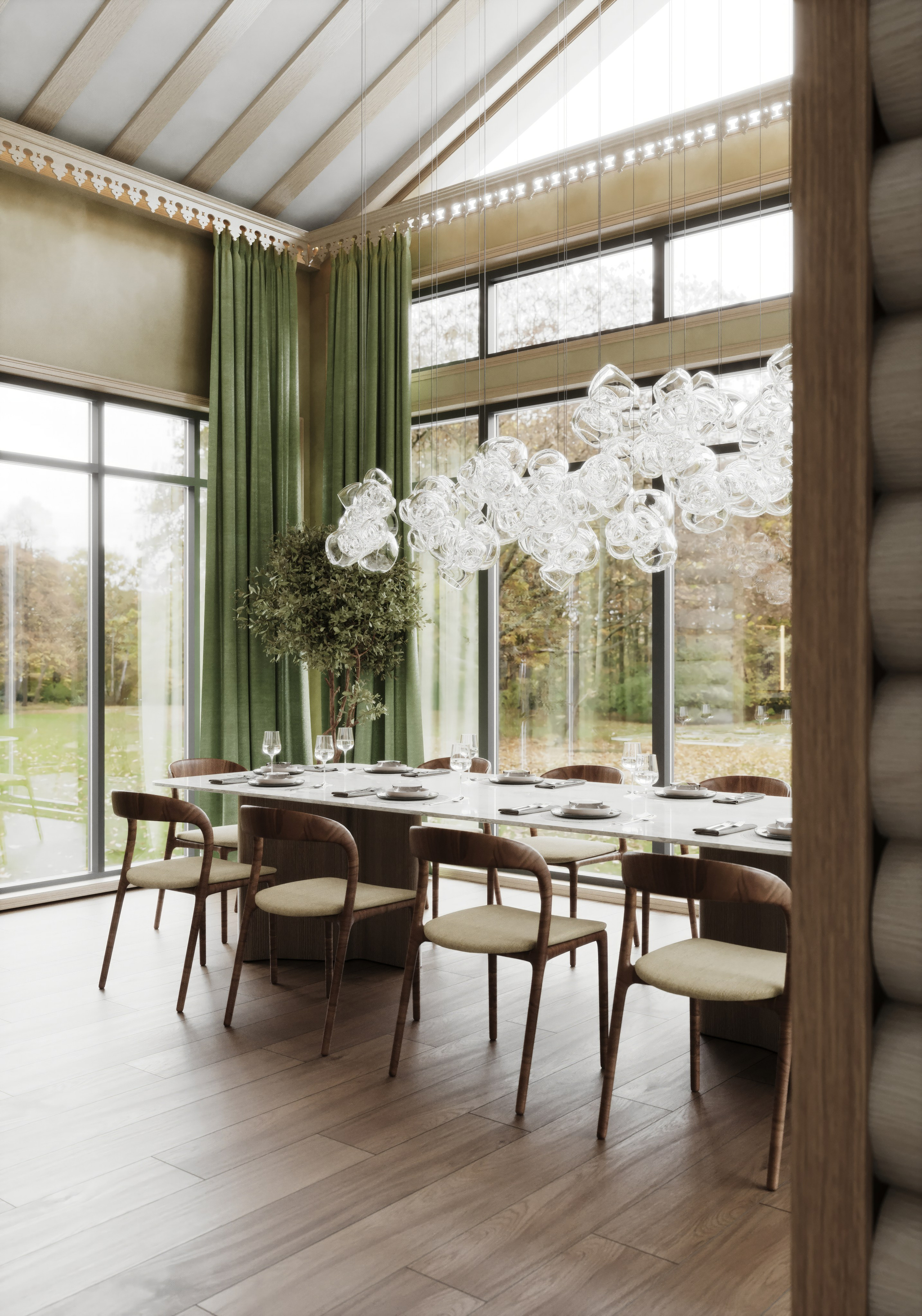 Country house Living-room & Kitchen | Ashe Home. Середа Юлия | Визуализация