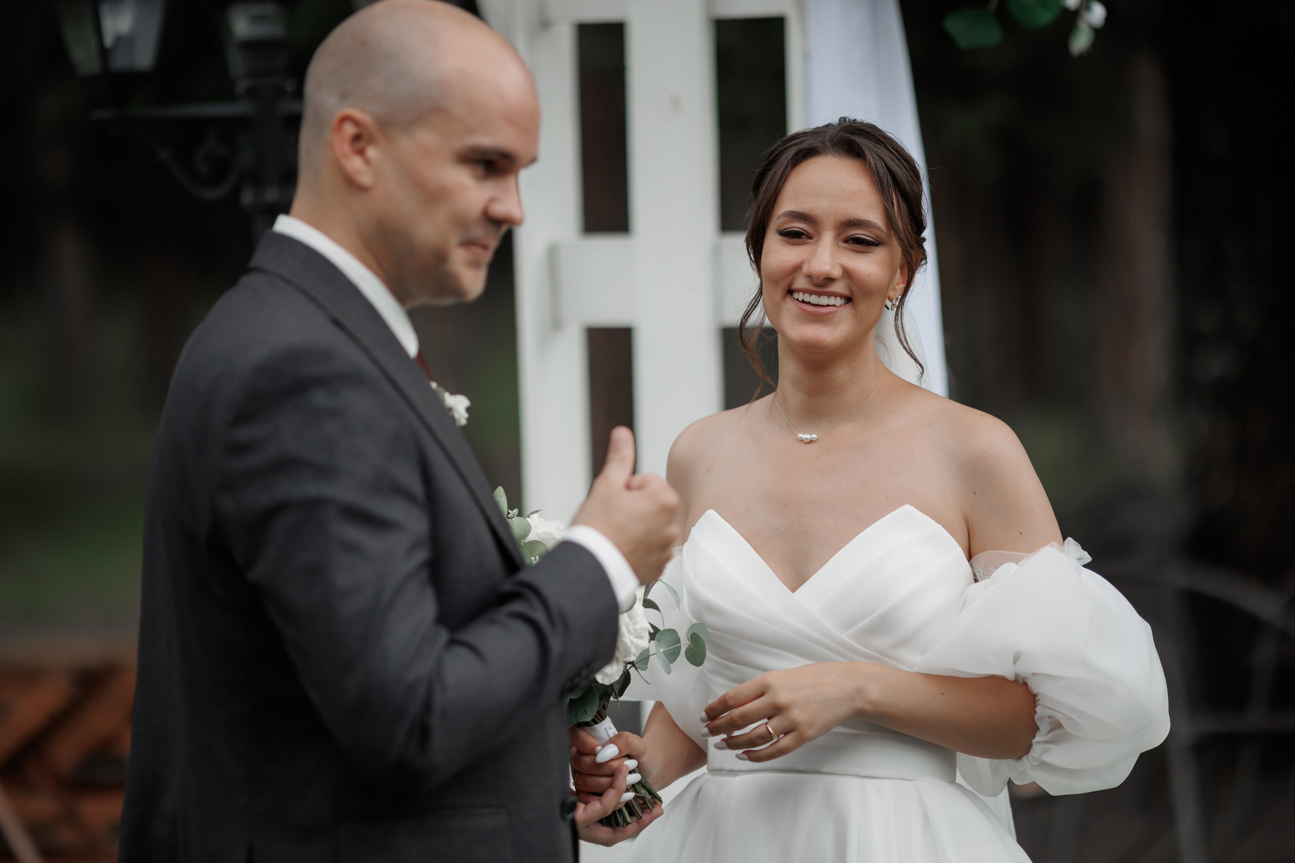 Полина и Дмитрий, загородный клуб «Барин», ЗАГС в г. Пушкино. Свадебный и репортажный фотограф (Москва, Королев и другие)