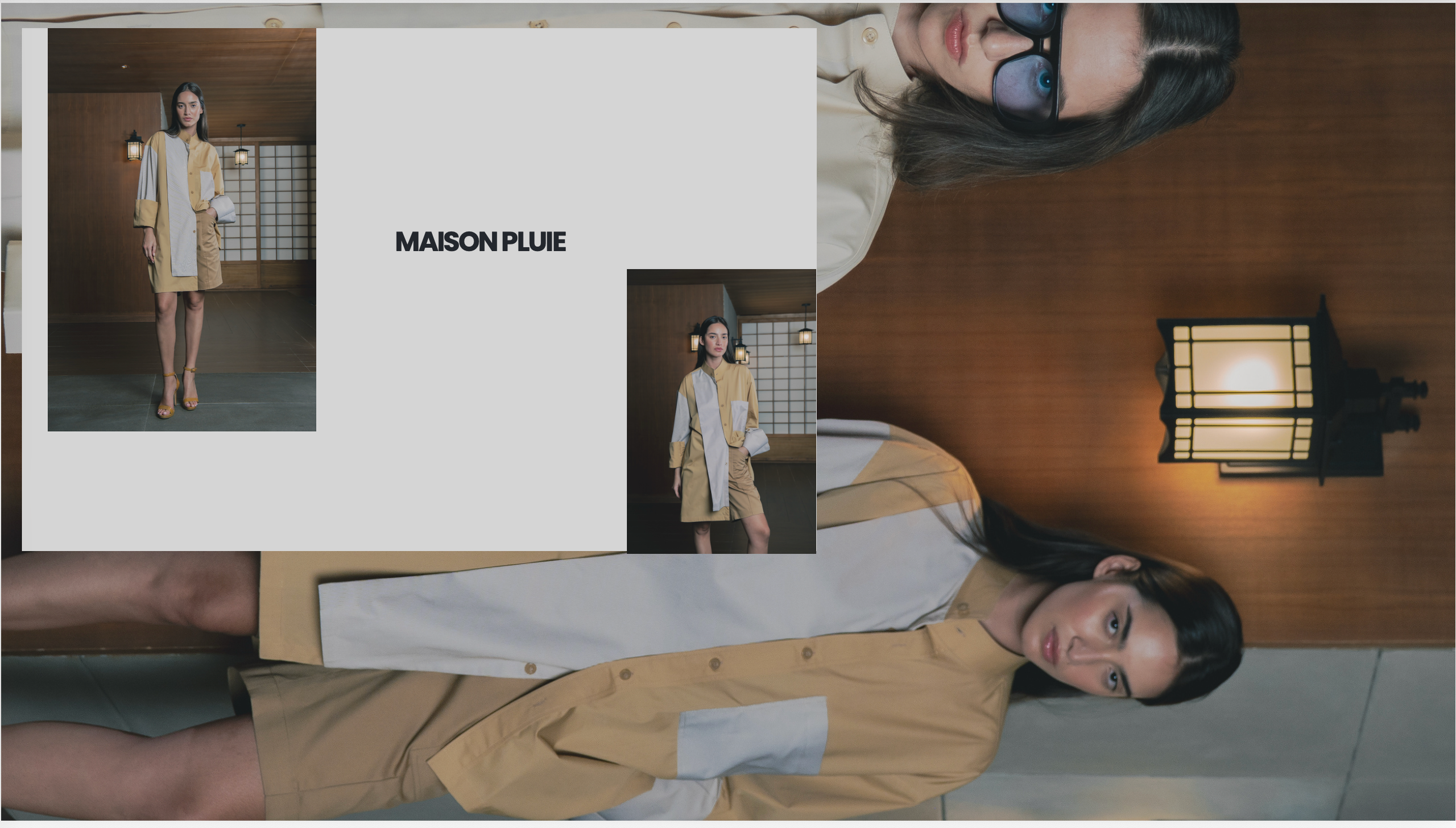 Lookbook layout for Maison Pluie Dubai brand. Elizaveta Filchenko. Fashion-photographer and director