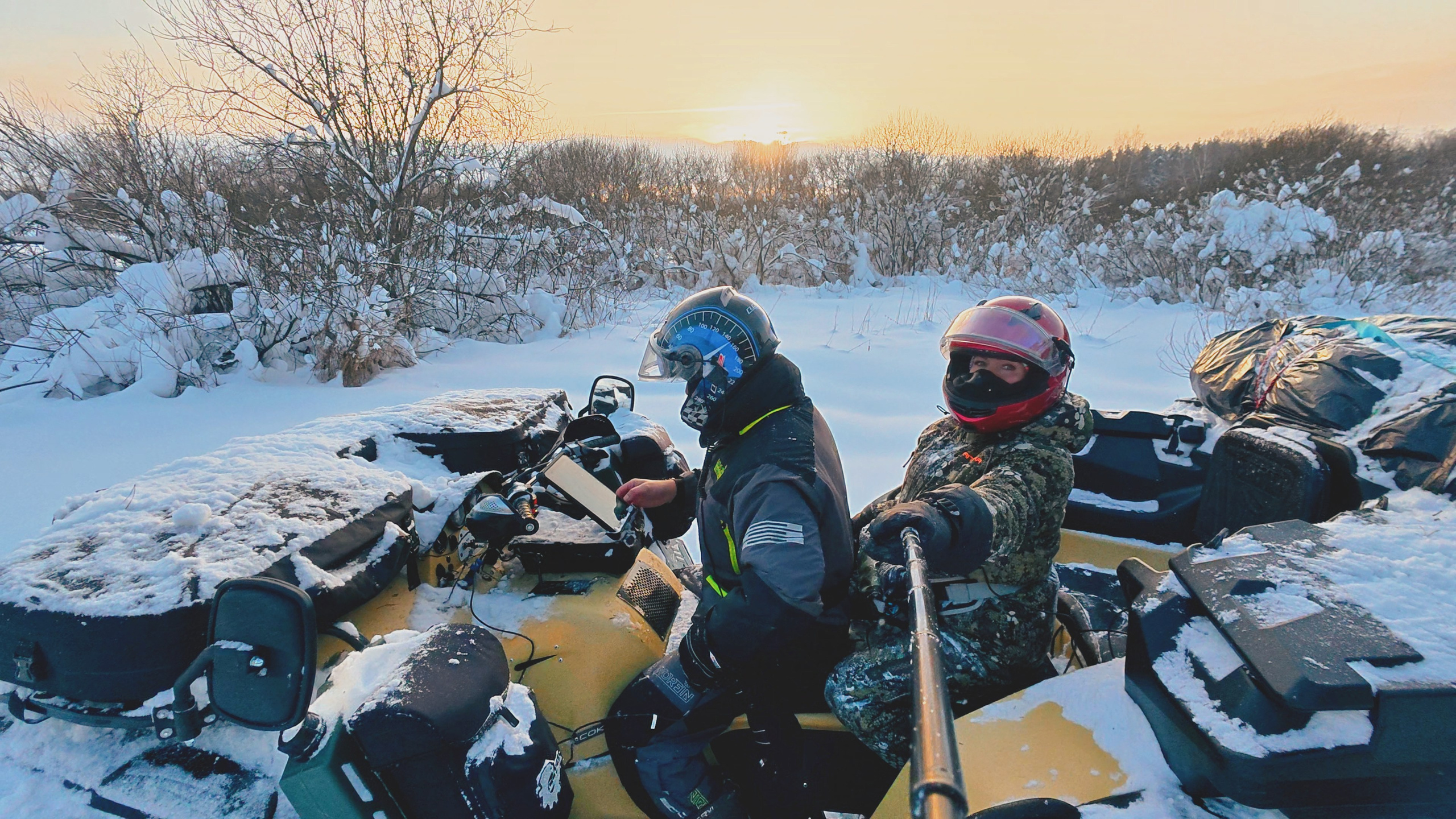 Съемка квадроциклов зимой в Подмосковье. Фотограф в походы