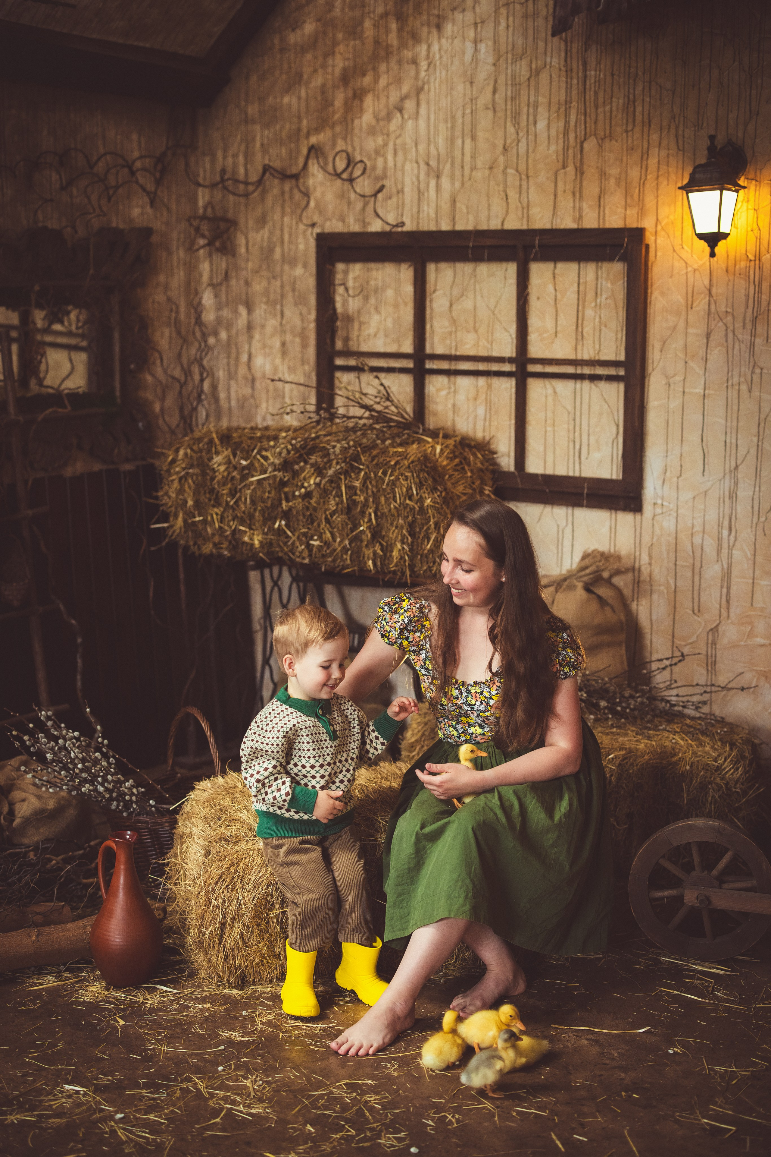 Пасхальный фотопроект с козочкой и утятами, в фотостудии «Эль» 2024 г. Семейный и детский фотограф в Краснодаре Анна Трашкова