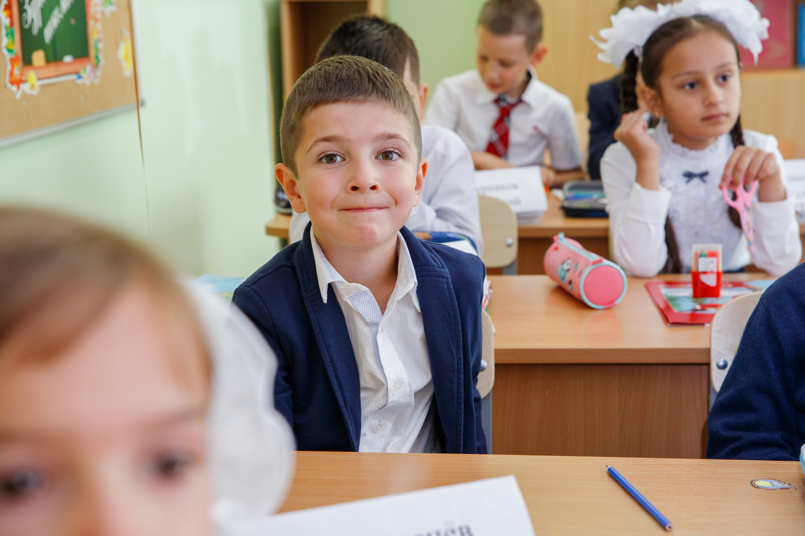 Репортажная съемка первого сентября для первоклассников. Семейный и школьный фотограф в Москве Анна Ткач