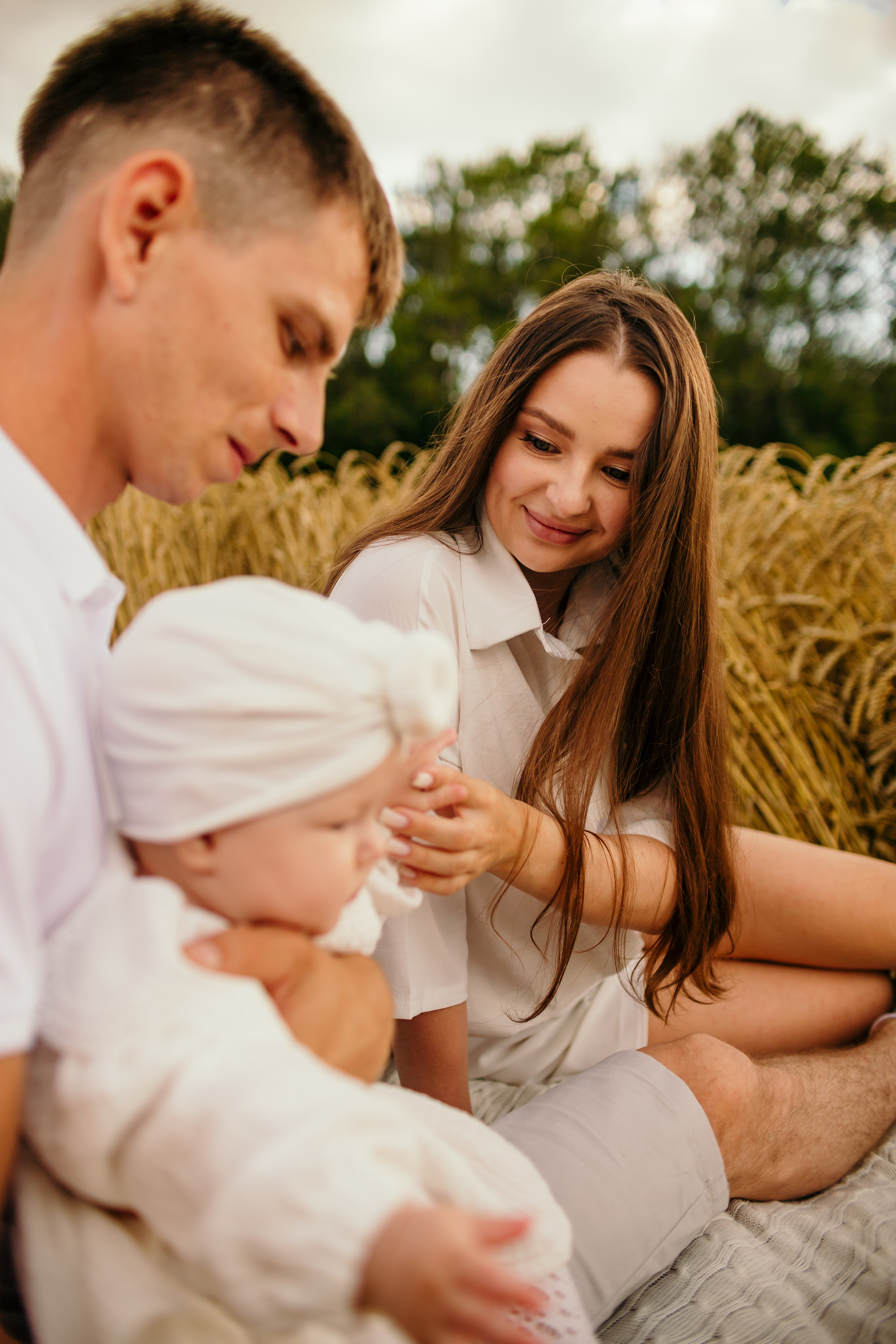 Трое в пшенице. Семейный фотограф в Рязани Харламова Влада