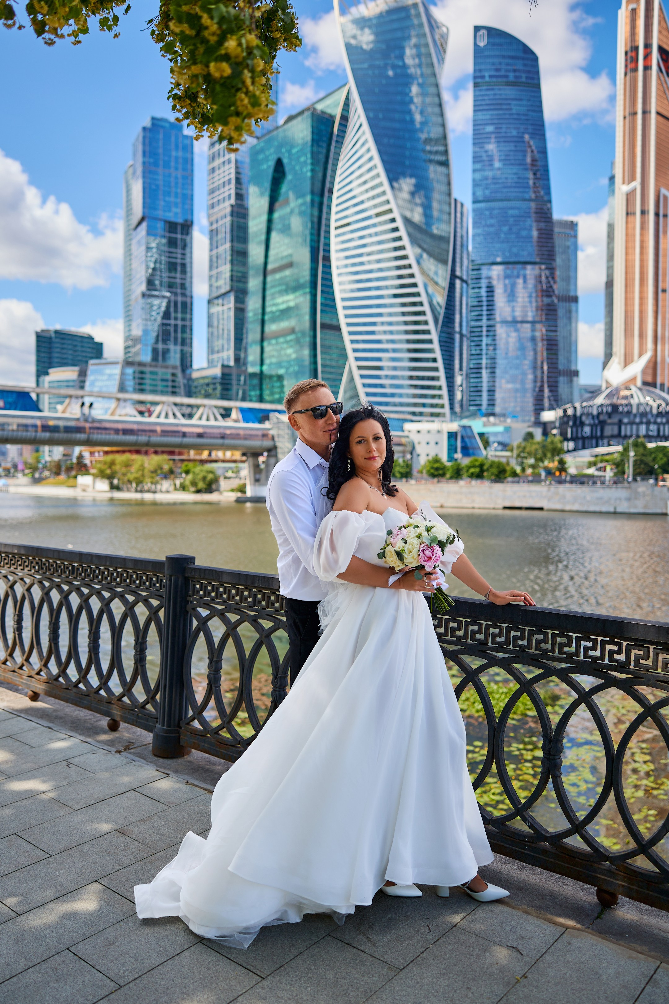 Свадебная фотосессия в Москва-Сити. Свадебный фотограф Сергей Колбинский