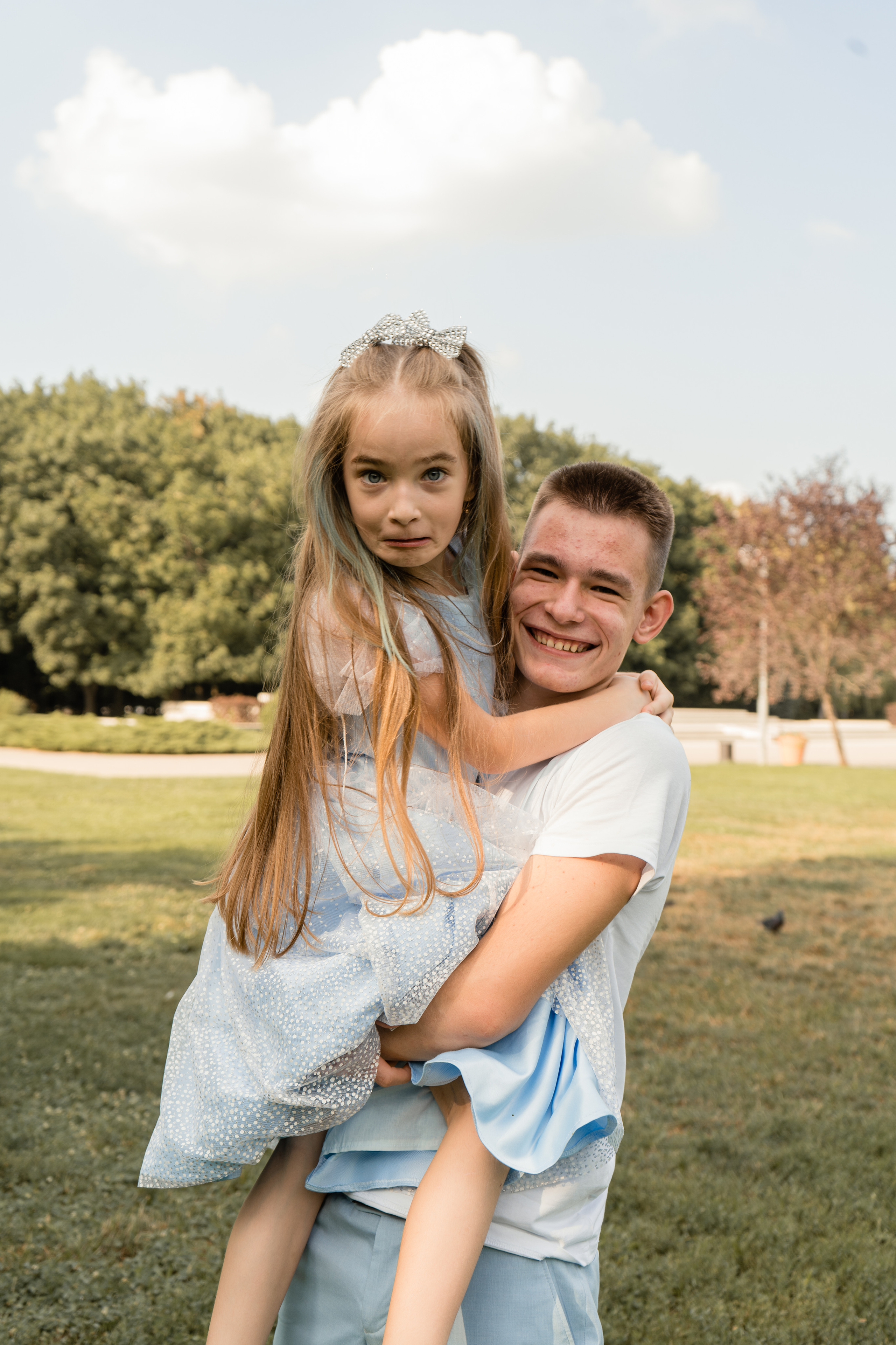 От мала до велика. Семейная фотосессия в парке