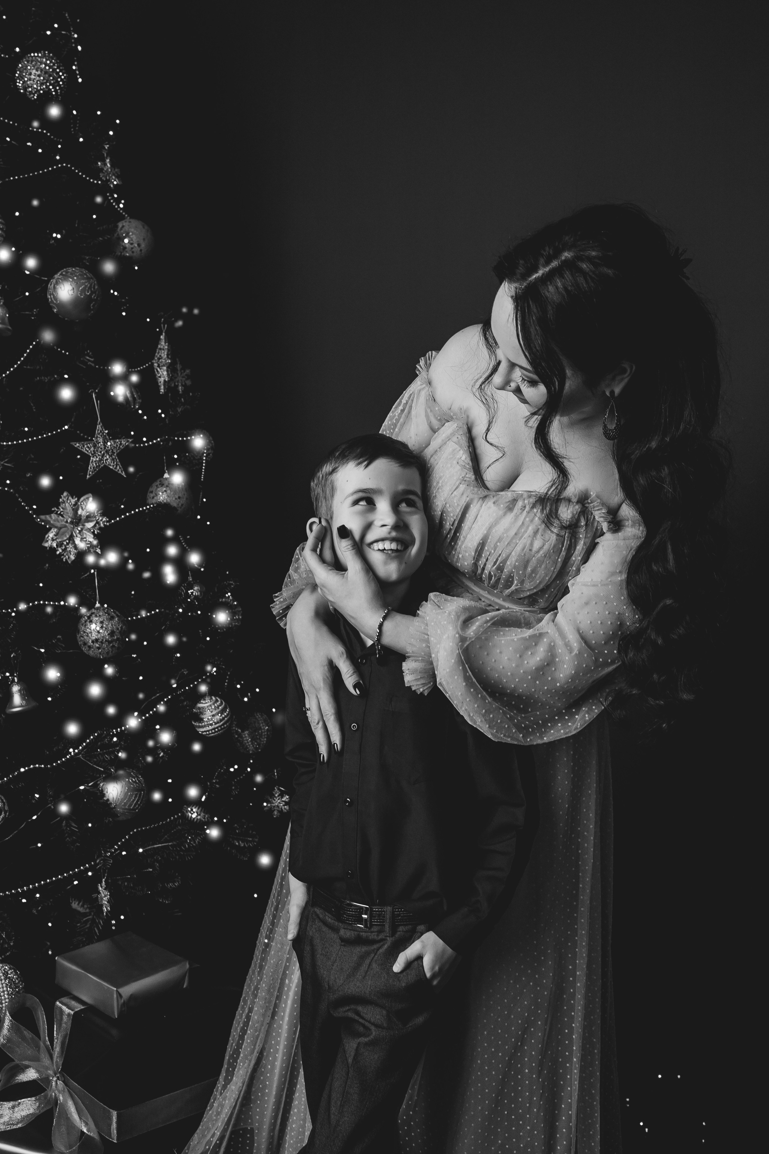 Оля с детками.Новогодняя