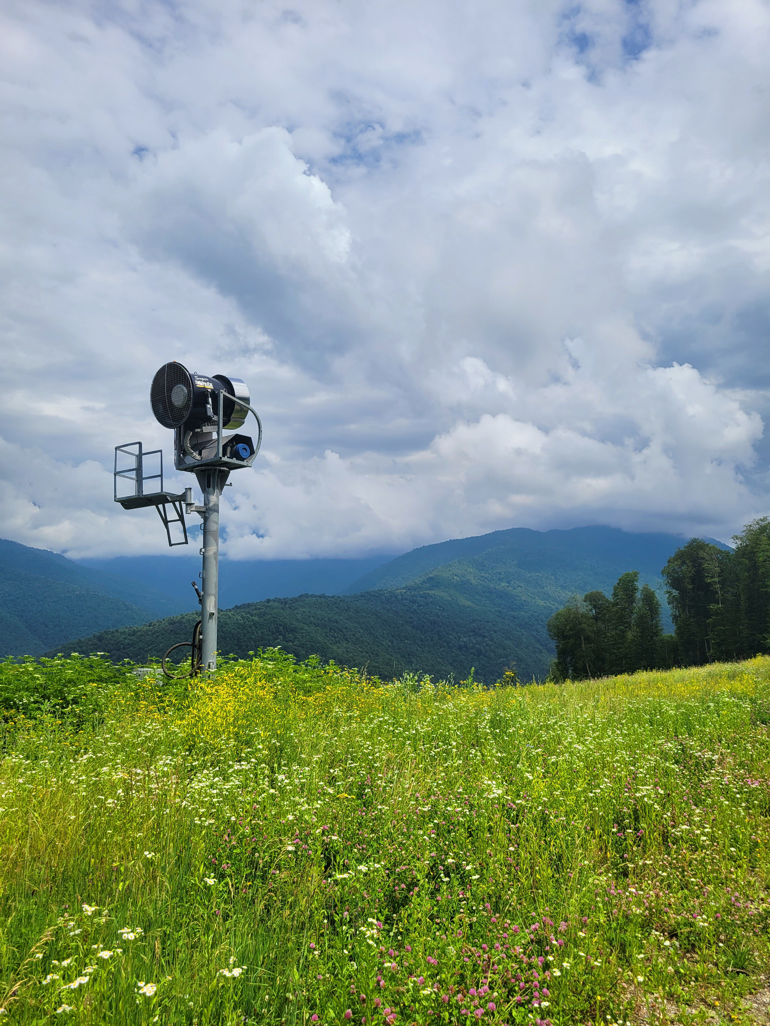 Walking on the places where skiing 5 months ago is strange a bit