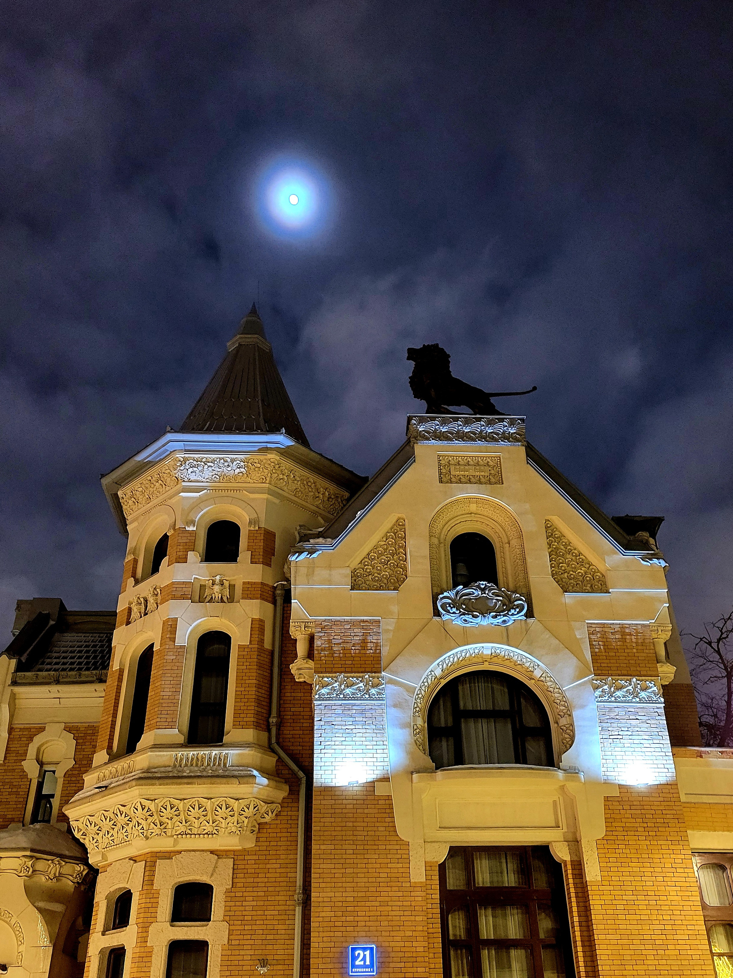 Дом Л.Кекушева. Лев - отличительный знак. Дом перешел его жене после развода