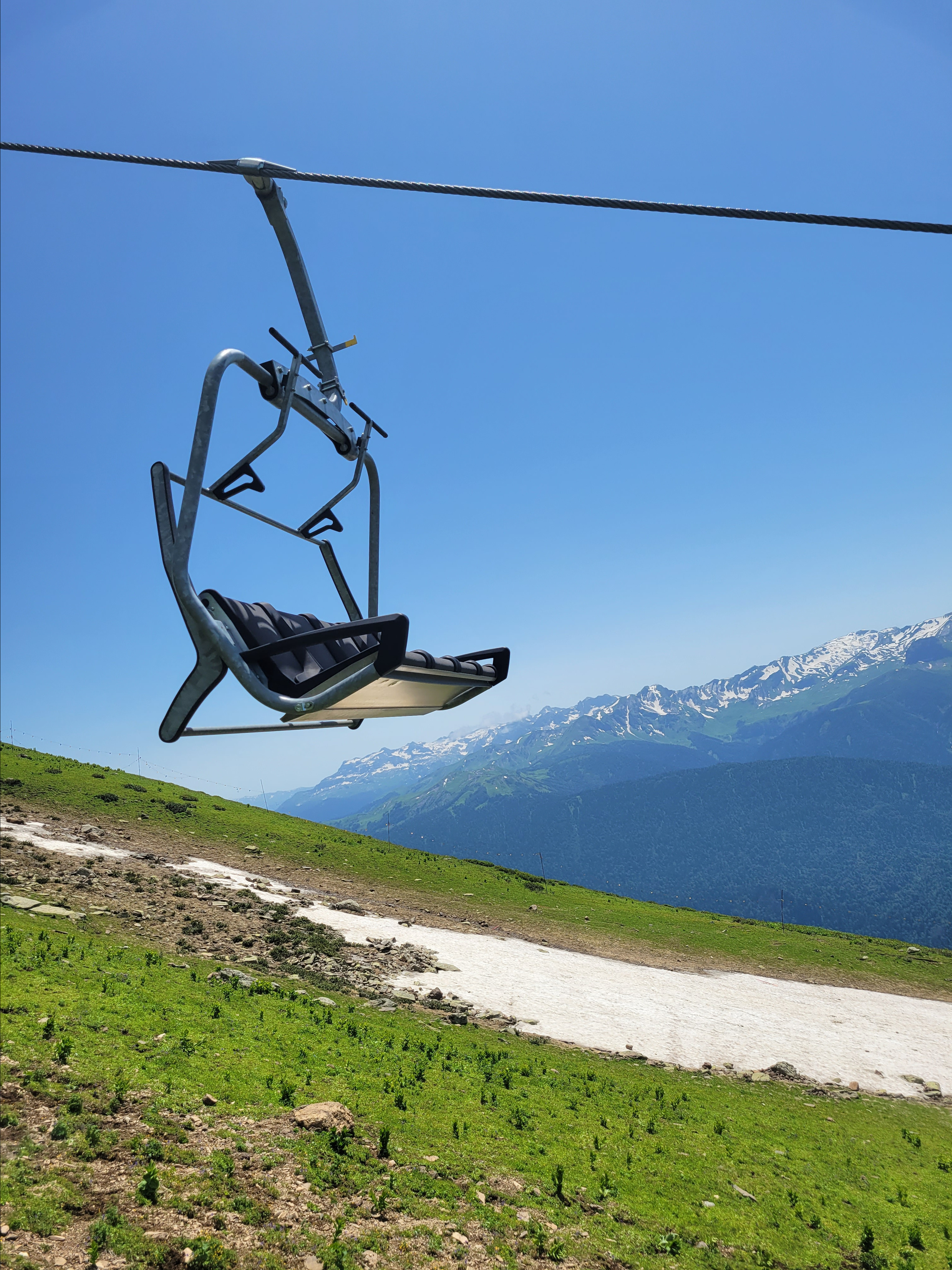 There is +30 near the sea, but here is snow