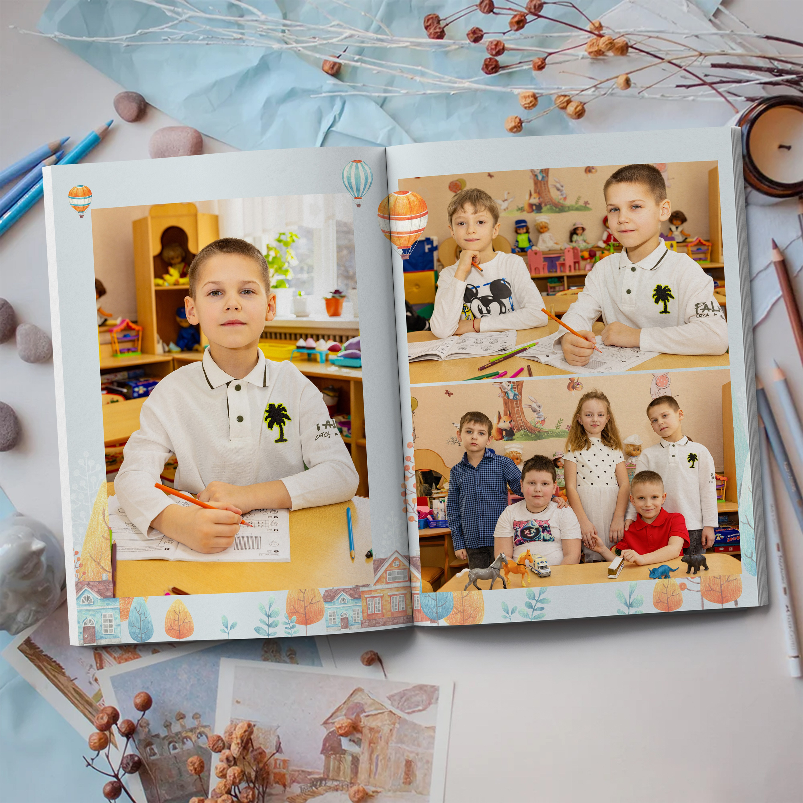 Домики. Выпускной альбом в Реутово для школ и детских садов