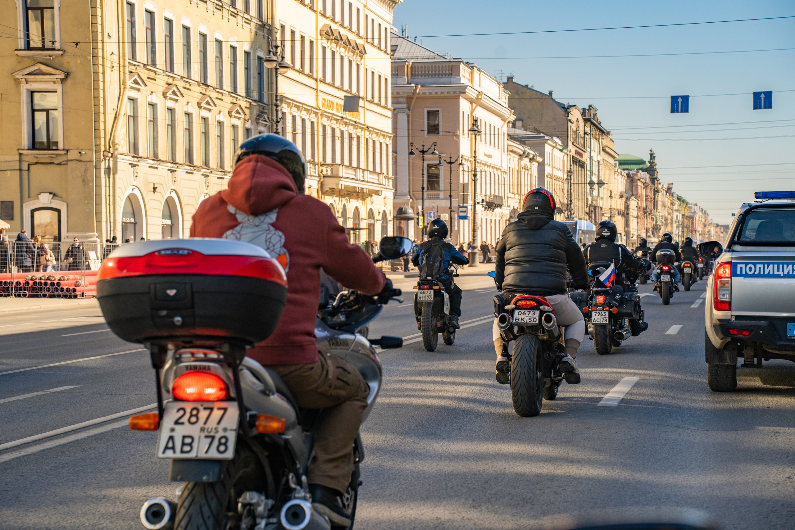 Весенний прохват мотоклуба Normans Riders MC. Концертный и репортажный фотограф в Санкт-Петербурге Слава Пахомов