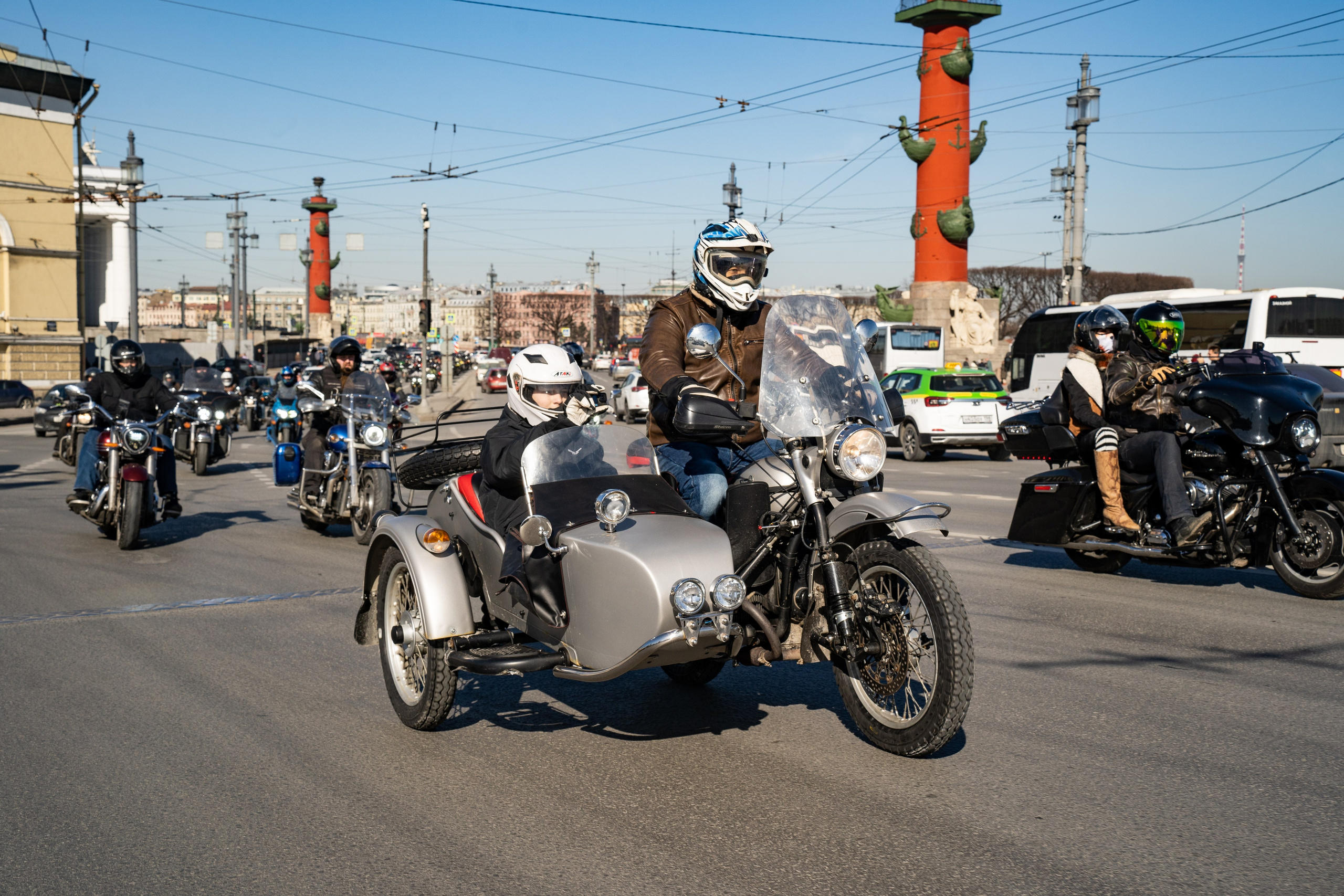 Весенний прохват мотоклуба Normans Riders MC. Концертный и репортажный фотограф в Санкт-Петербурге Слава Пахомов