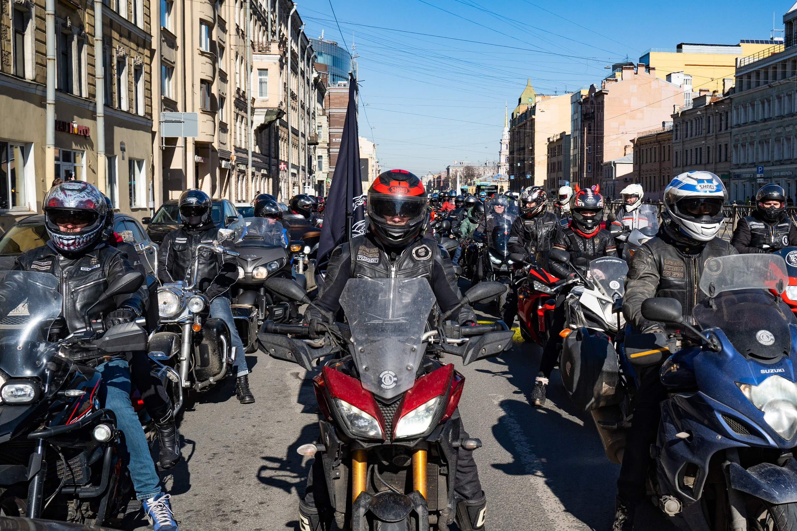 Весенний прохват мотоклуба Normans Riders MC. Концертный и репортажный фотограф в Санкт-Петербурге Слава Пахомов
