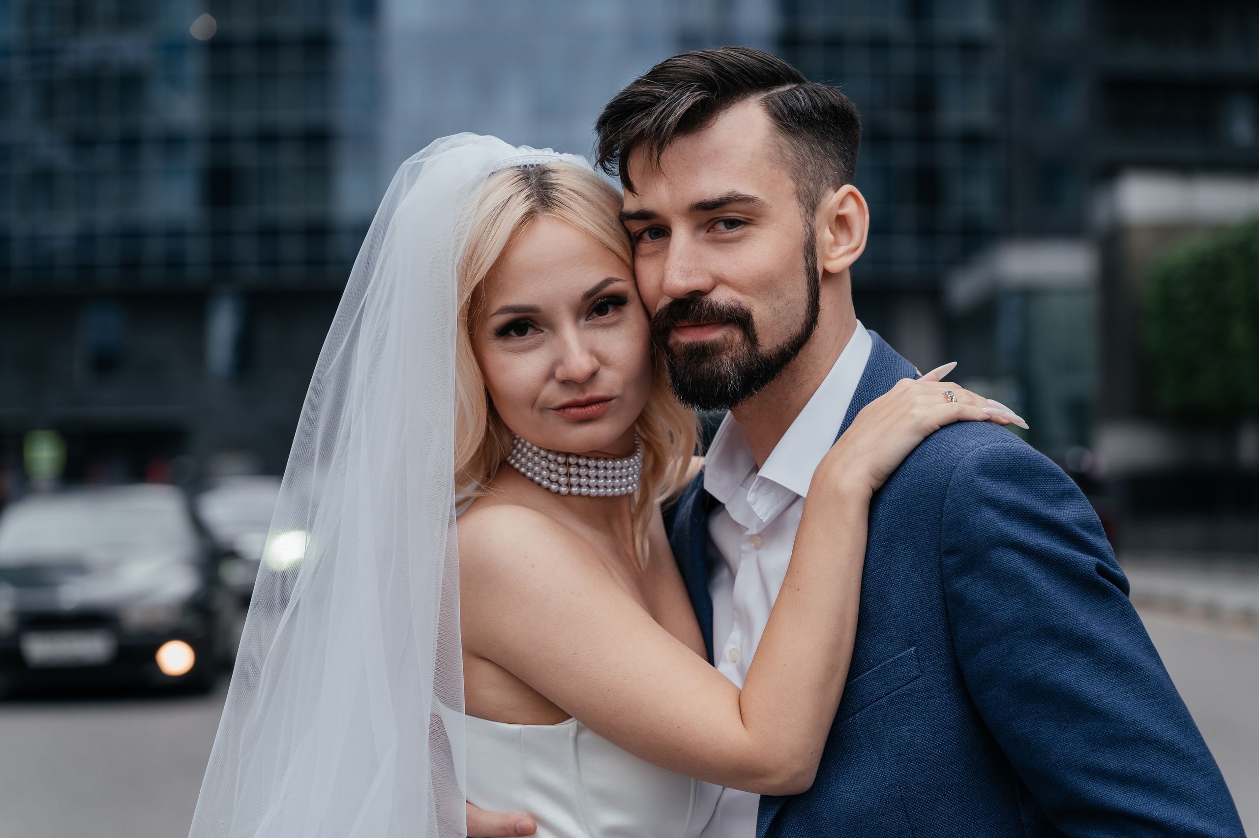 Жених и невеста в Москва-Сити 