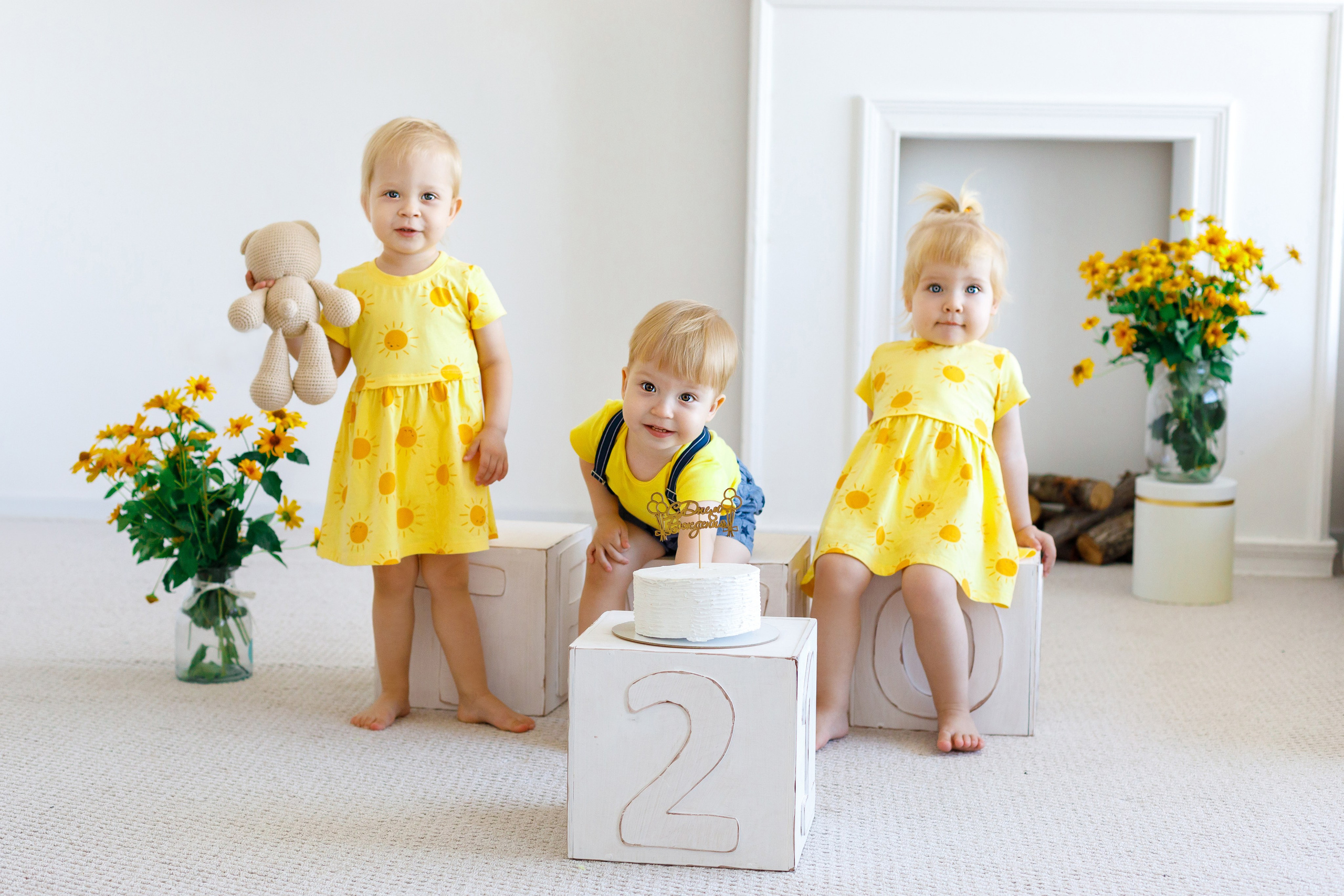 2 года (Тройняшки). Семейный и детский фотограф, в Анапе Алфимова Елена.Новорожденных