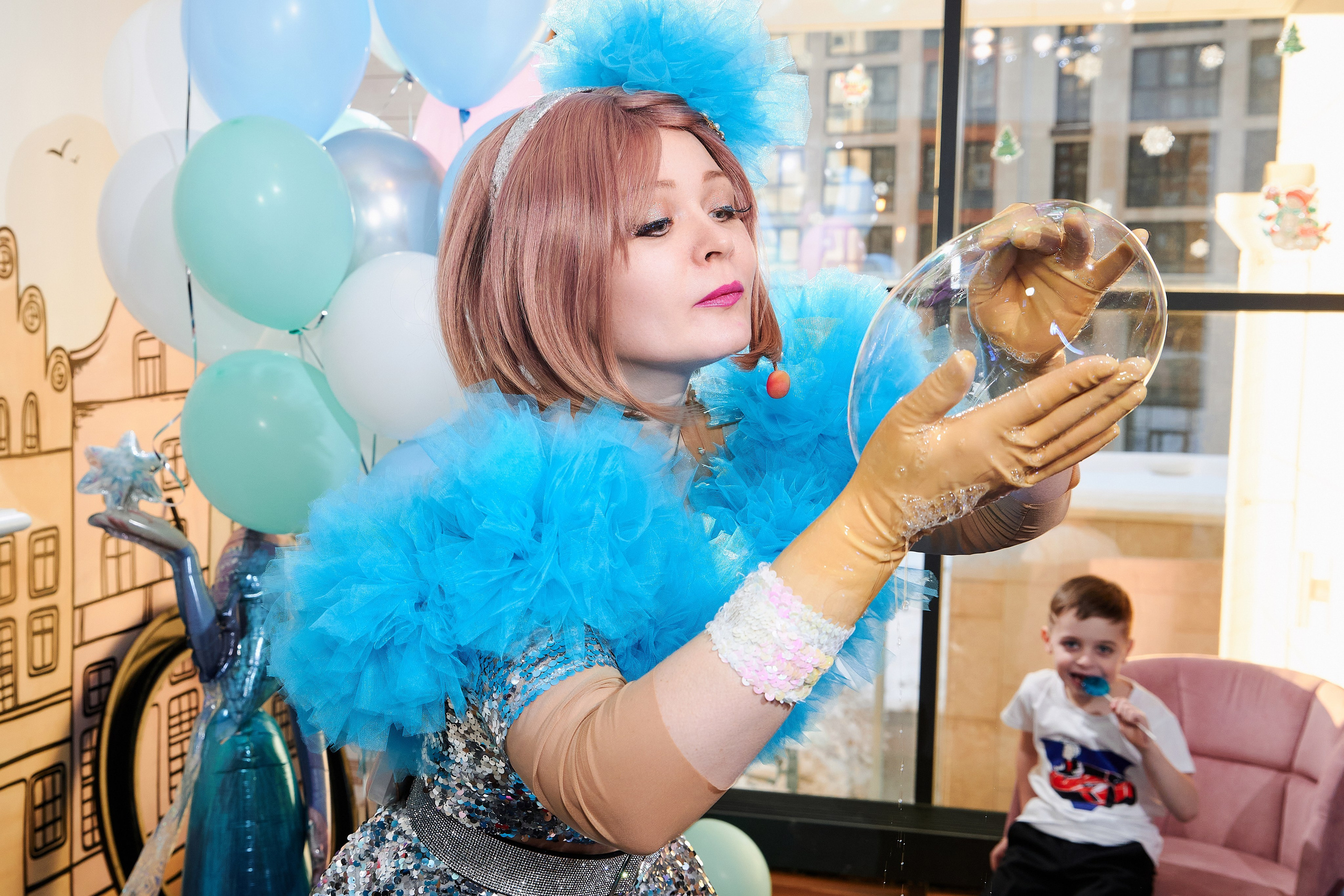 Шоу мыльных пузырей