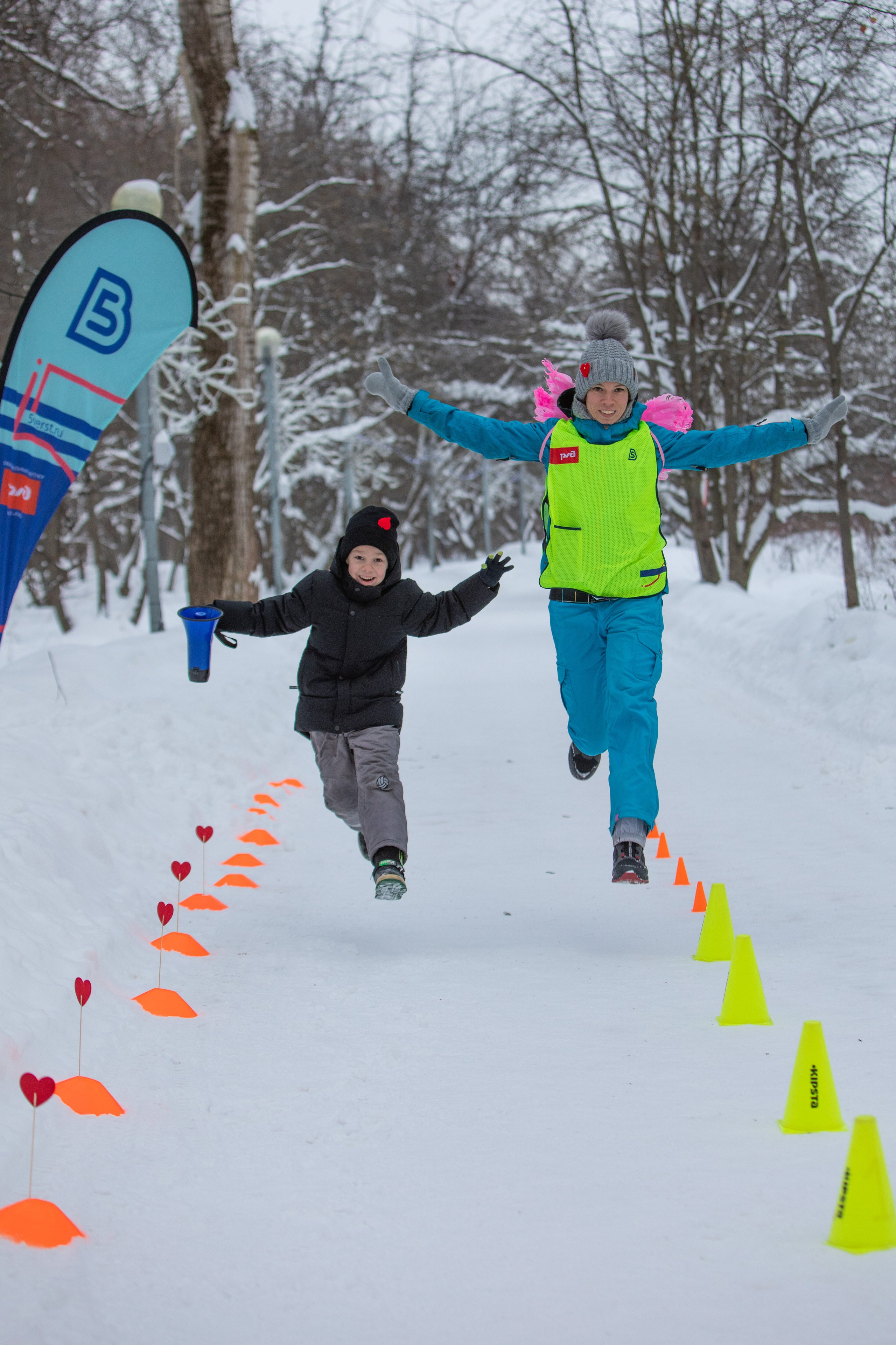 5 вёрст в Тушино, День влюбленных, 91 забег, 17 февраля 2024 г. Фотограф Сергей Ловкий