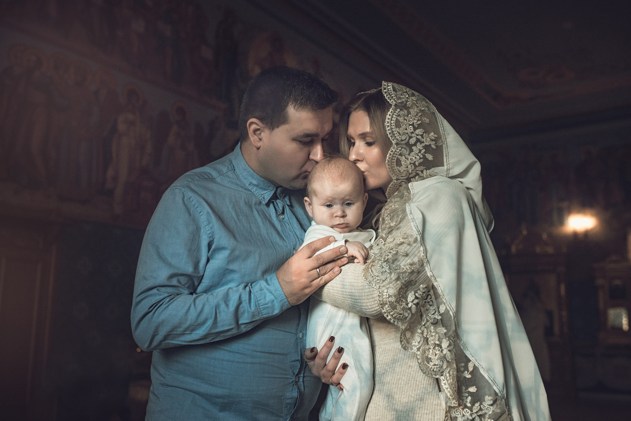 Крещение Екатерины в Троицком соборе Саратова. Фотограф на крещение в Саратове Марина Грушина