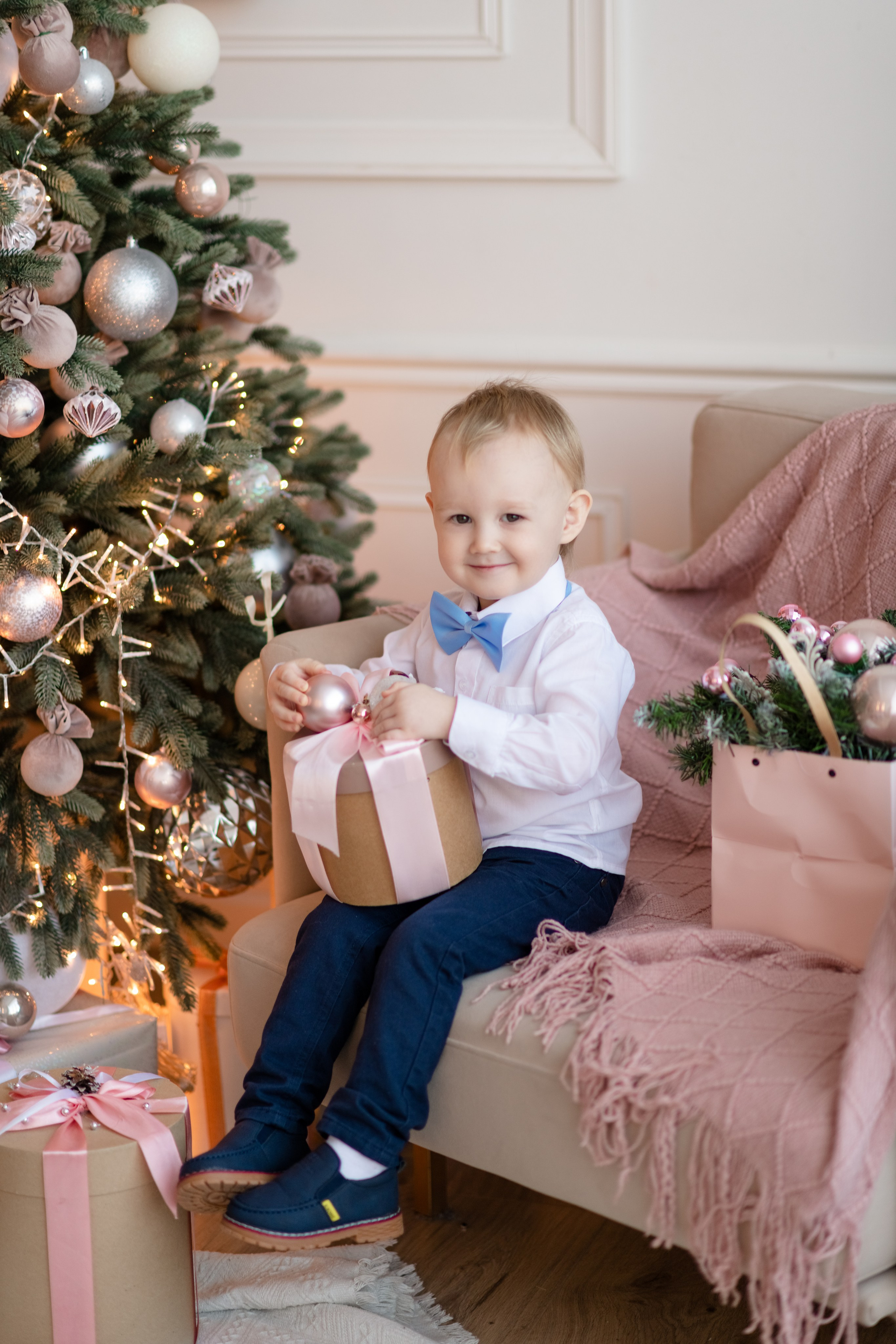 Новогодняя фотосессия для чудесной семьи. Свадебный и семейный фотограф в Санкт-Петербурге Олеся Еремеева