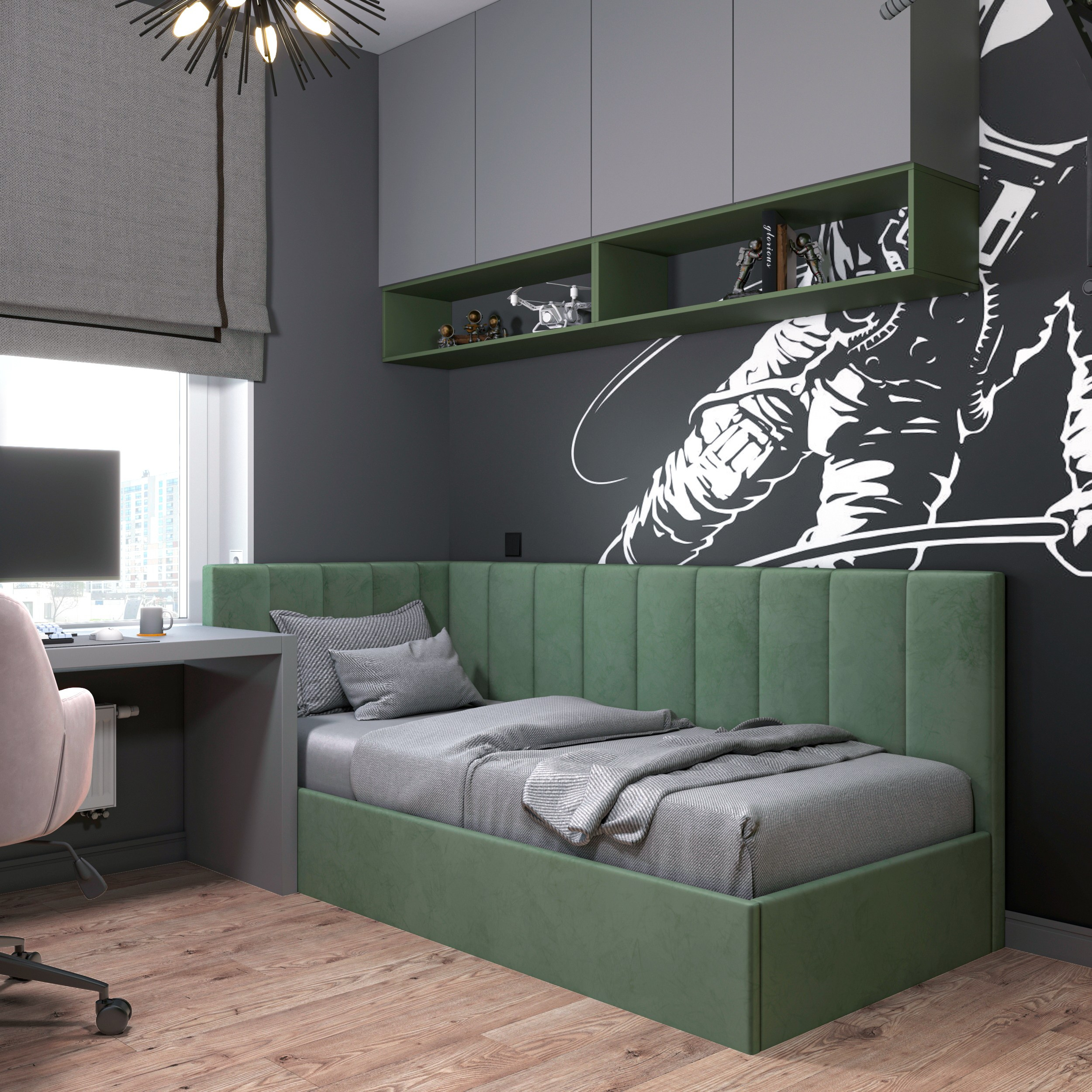 Swifts' quarter. 3D visualization of exteriors and interiors