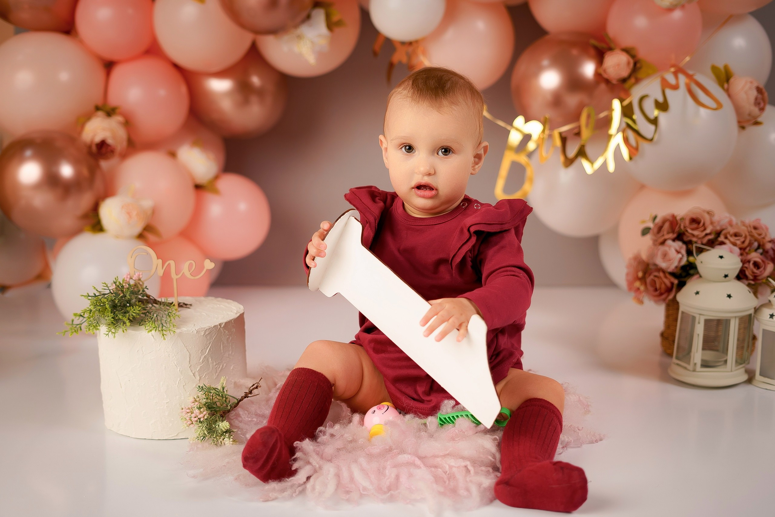 Шары к тарифу «годик эксклюзив». Фотограф новорожденных в г. Павлово Беспалова Екатерина