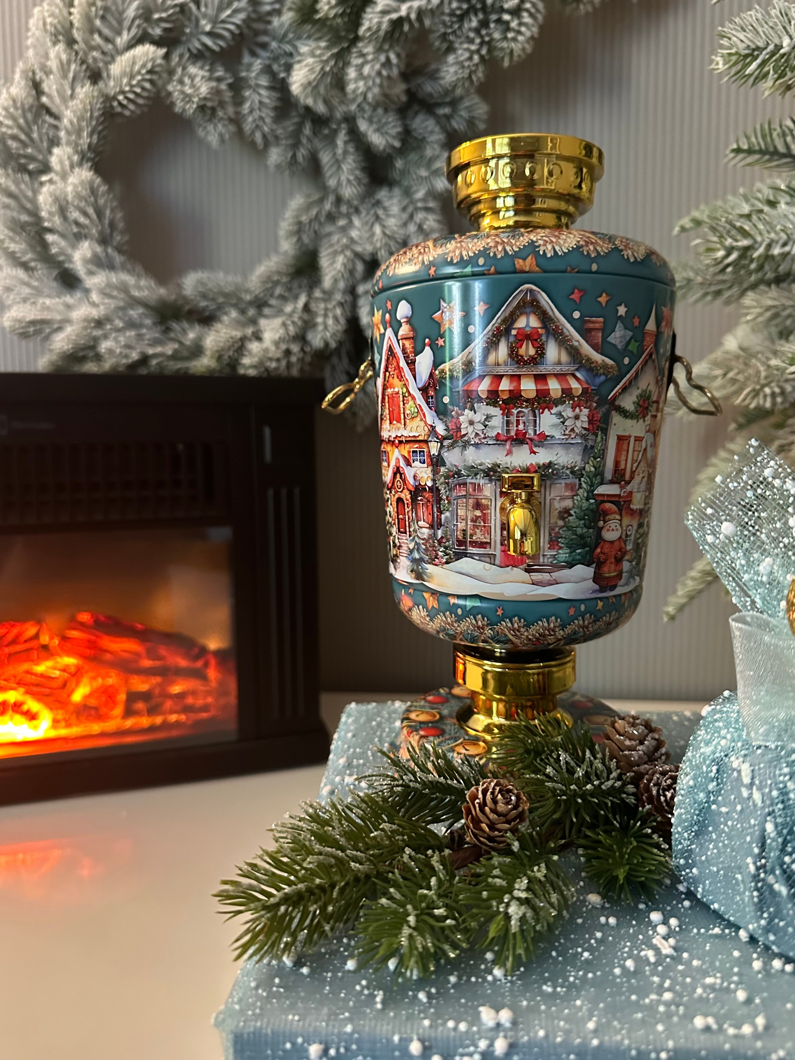 «Русские традиции Семейного чаепития» (бирюза). Студия подарочных наборов «Владия»