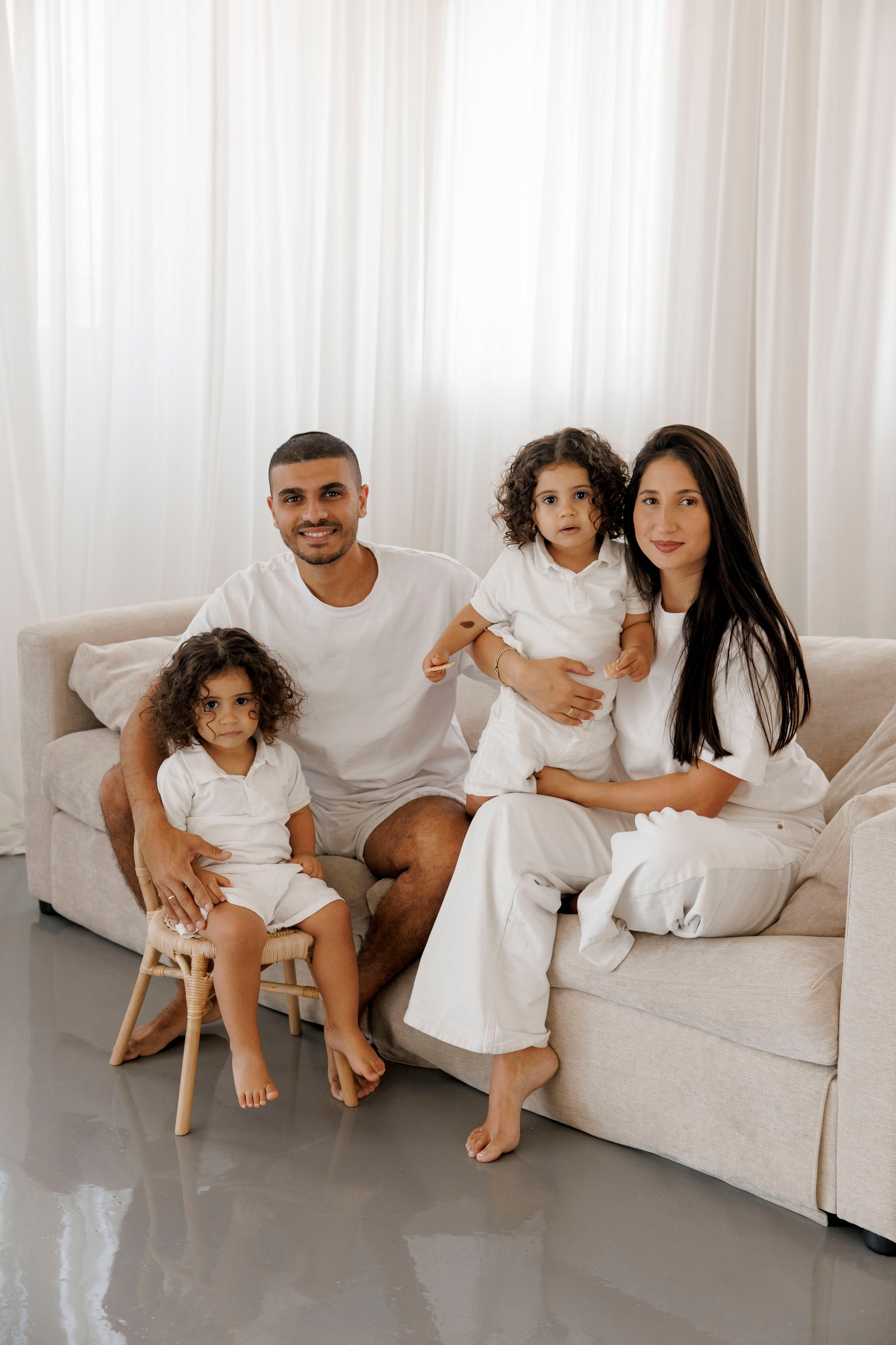 Family photoshoot inside the studio in Hadera. Wedding and family photographer