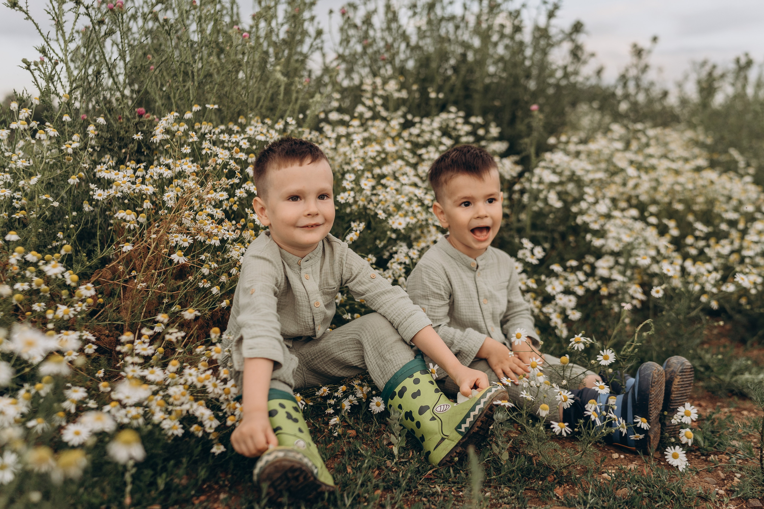 Лето. Ромашки. Семья. Семейный и домашний фотограф в Уфе Ирина Гарасюта