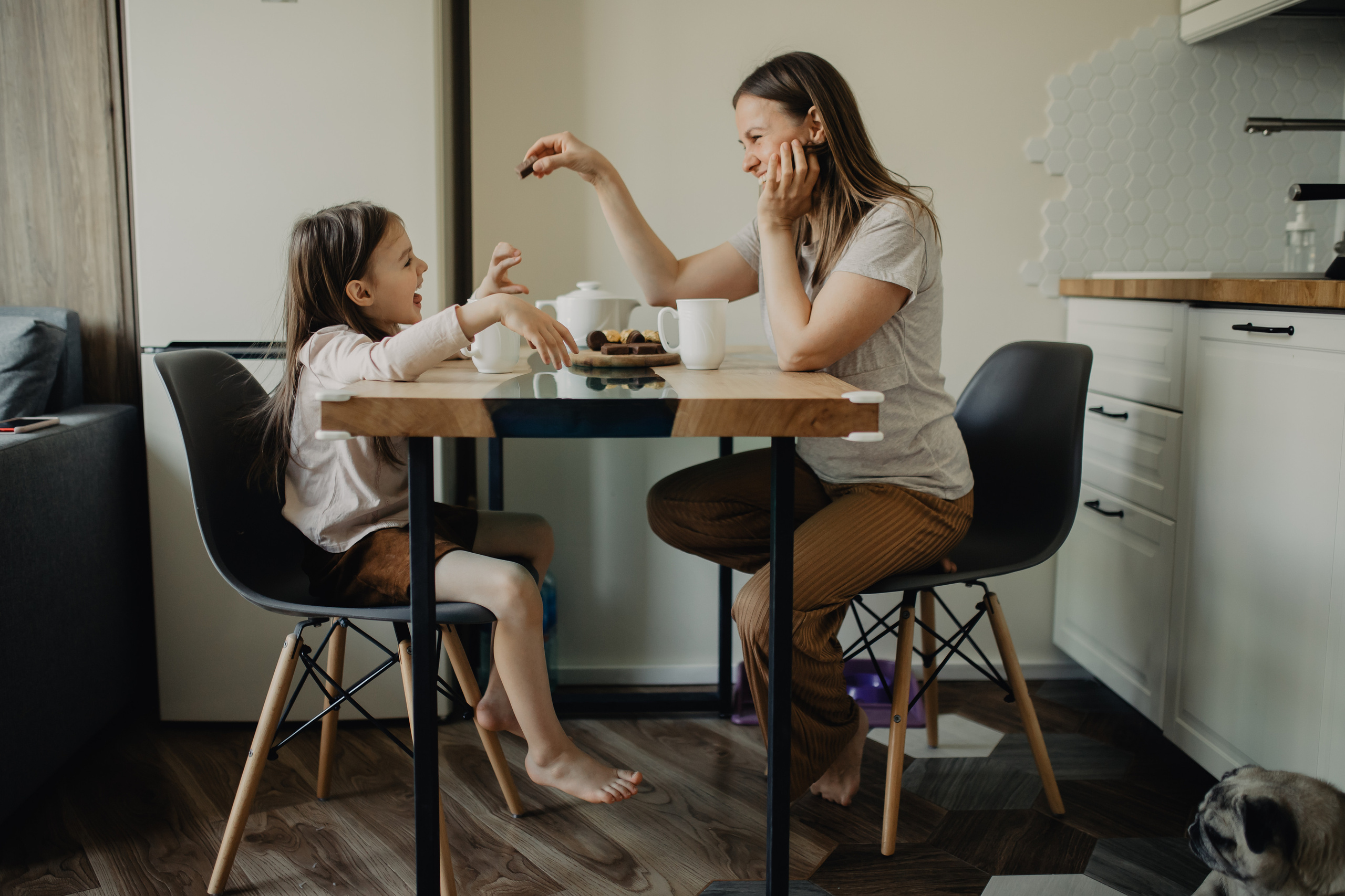 Домашняя съемка_Женя, Наташа, Соня и Рома. Анастасия Желамская. Фотограф. Москва
