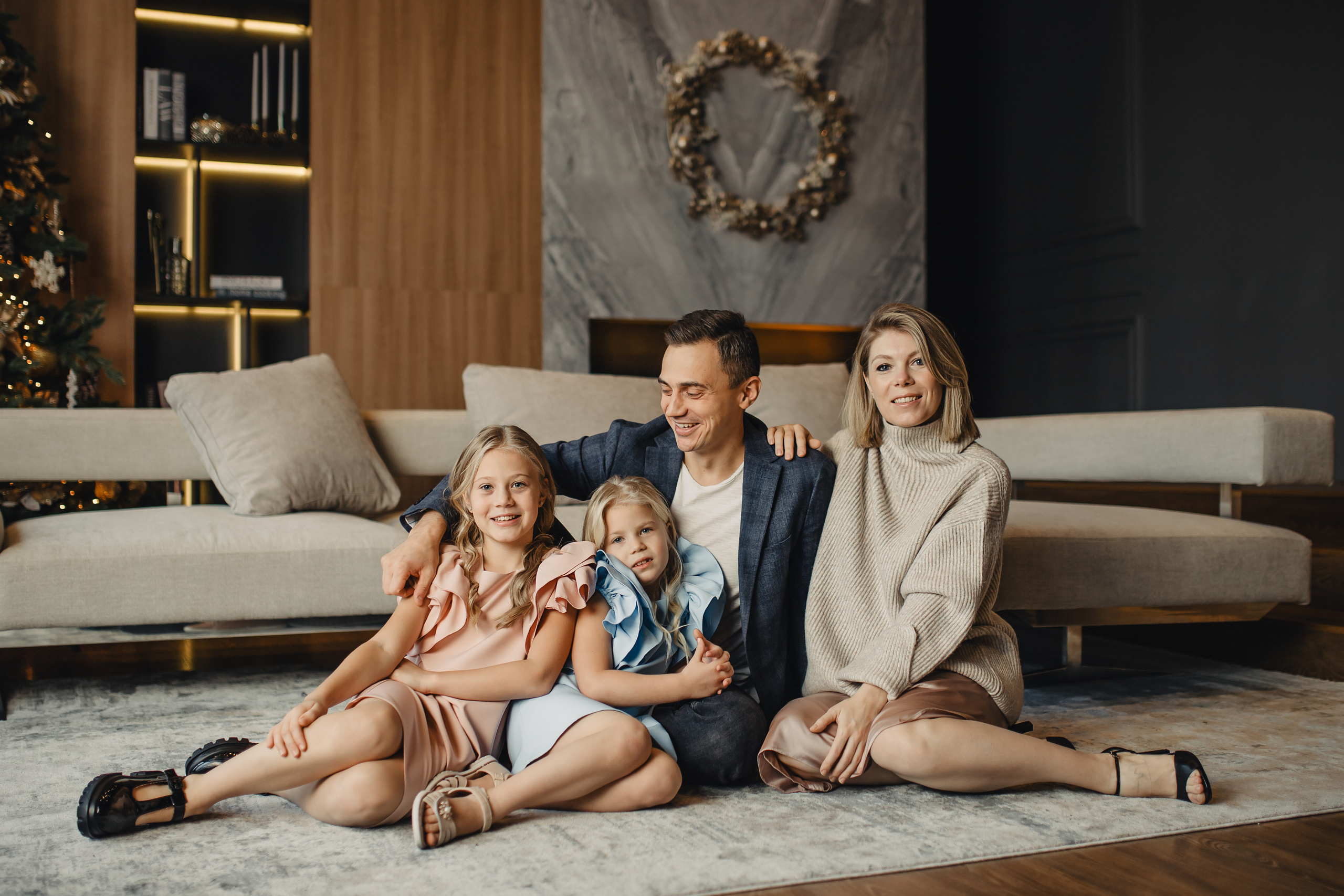 Новогодняя съемка_Лёша, Таня, Полина и Влада. Анастасия Желамская. Фотограф. Москва