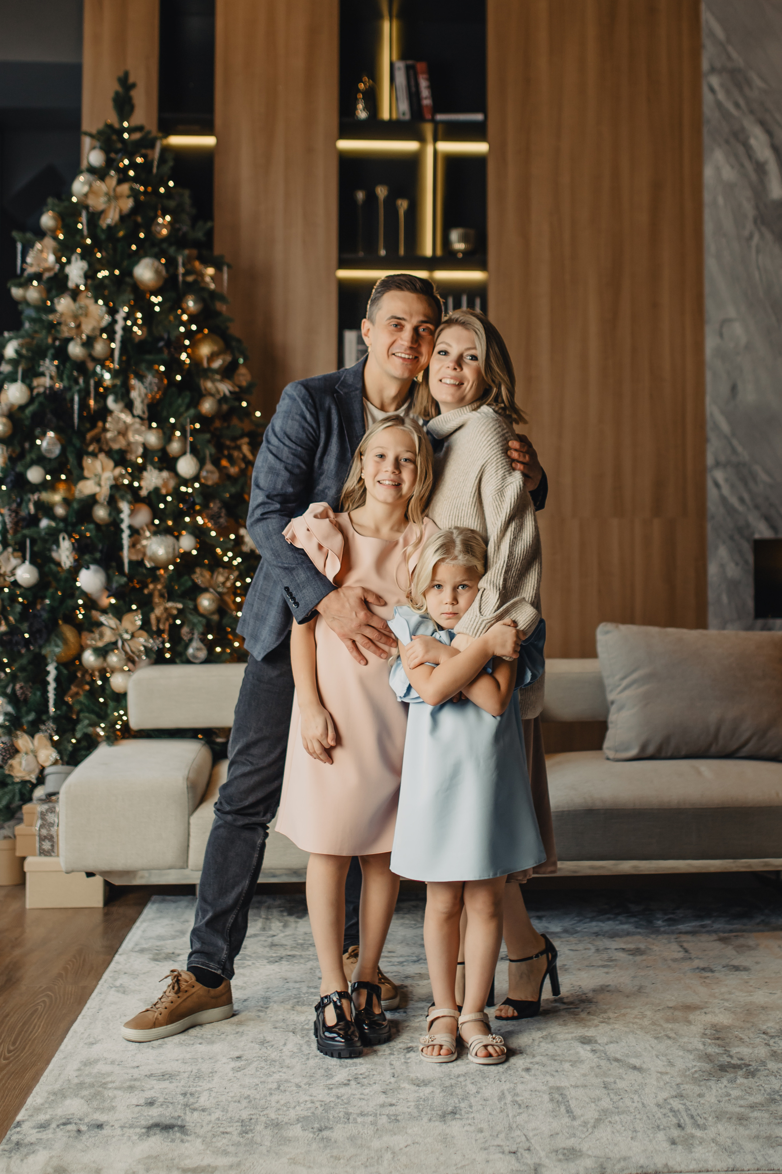 Новогодняя съемка_Лёша, Таня, Полина и Влада. Анастасия Желамская. Фотограф. Москва