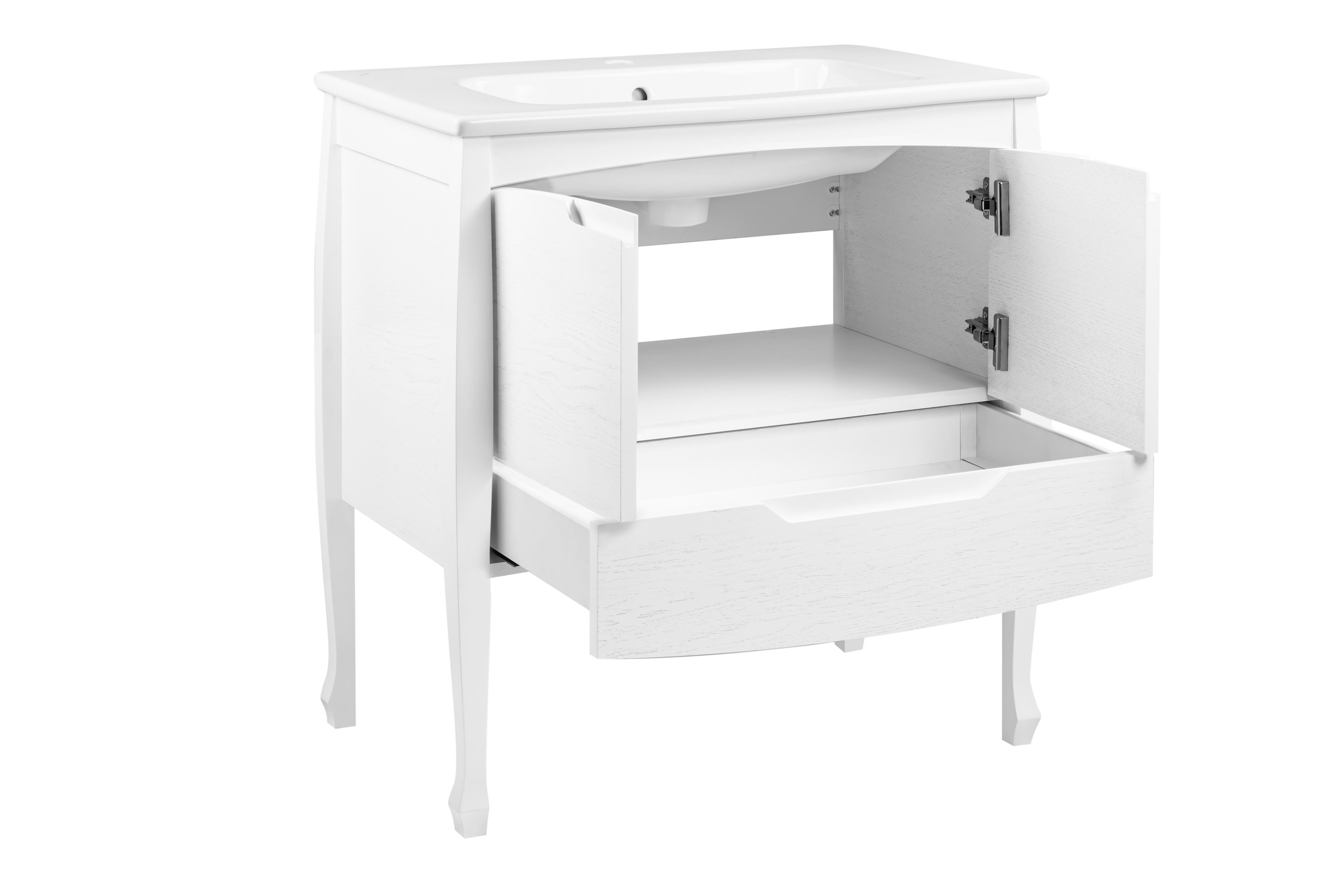 Съемка тумб для ванной на белом