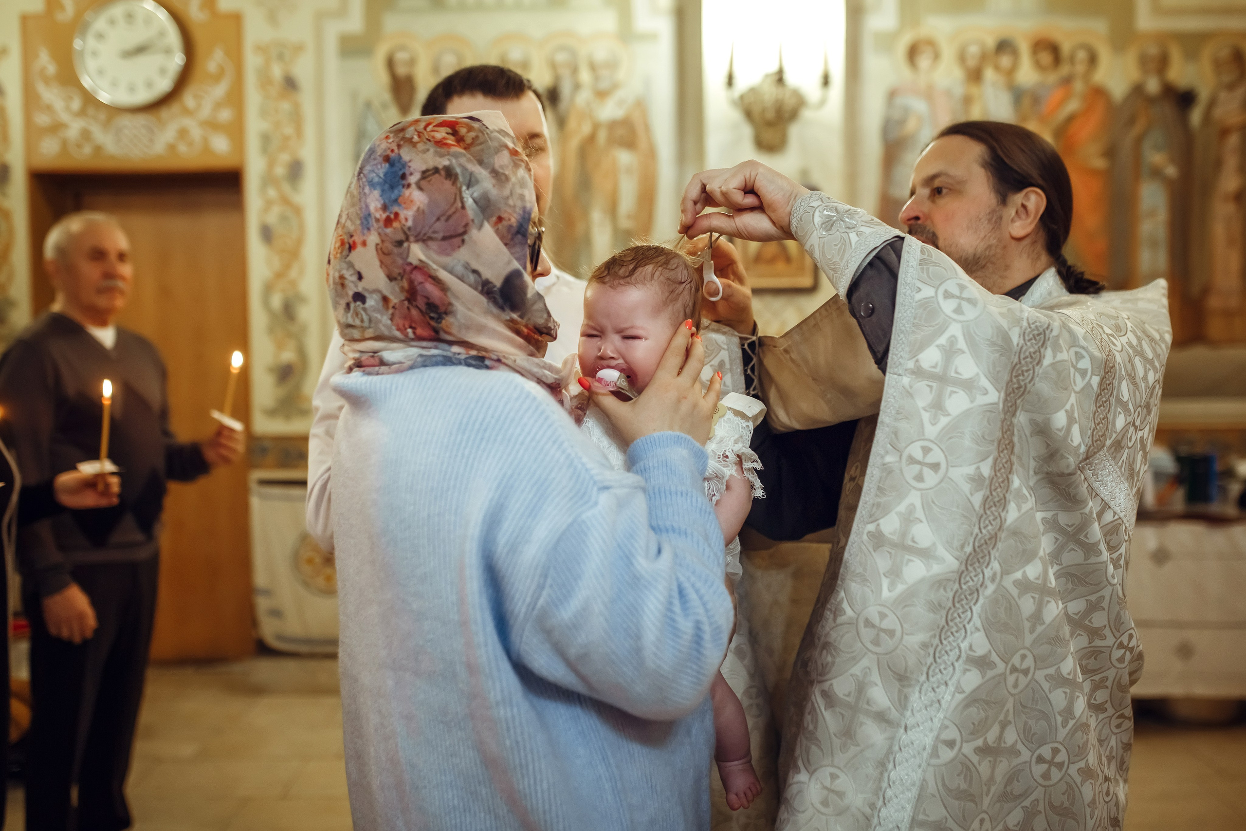 Крещение Валерии. Фотограф на Крещение, семейный фотограф в Москве